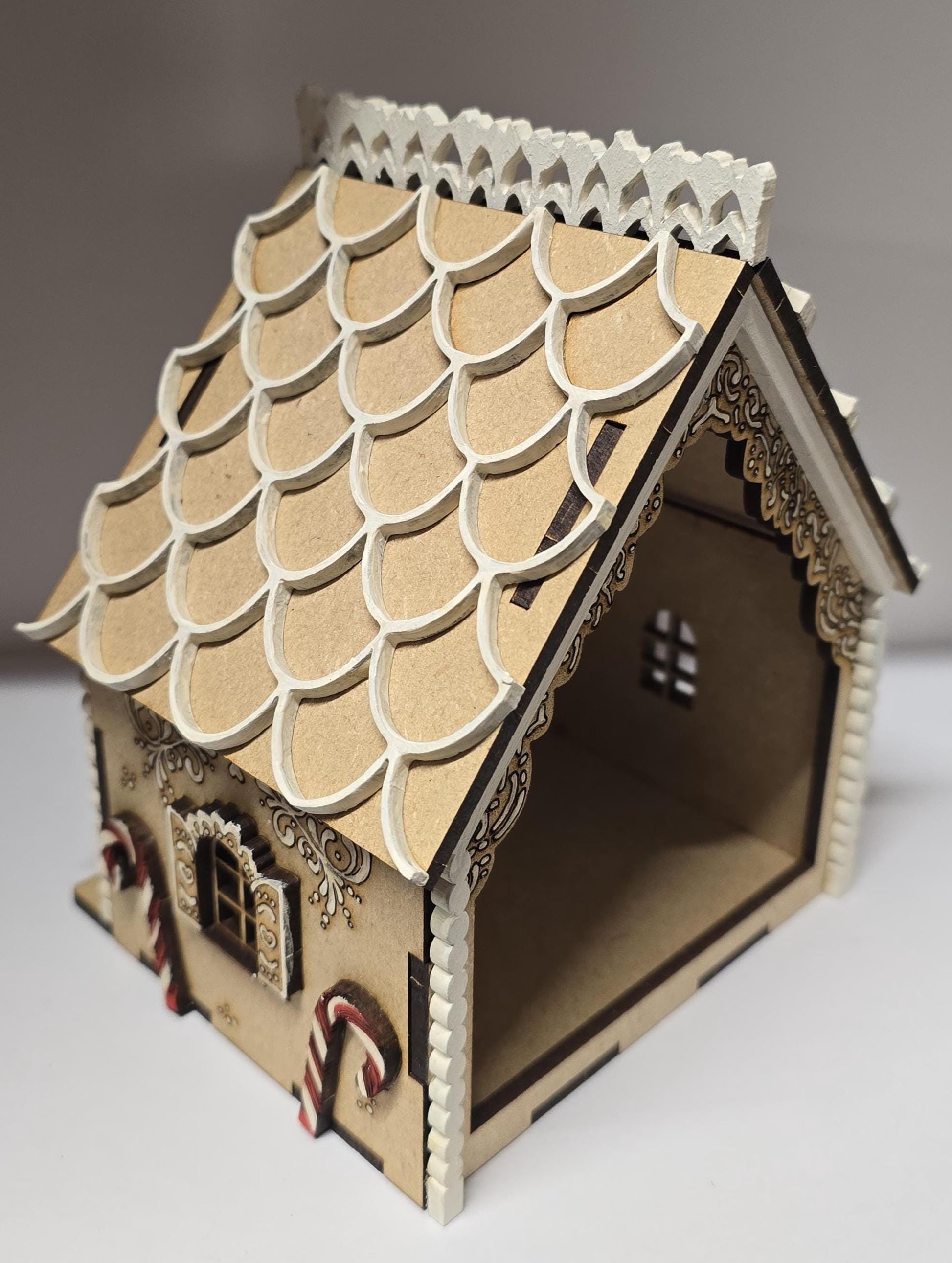Gingerbread House DIY Kit, Miniature Dollhouse