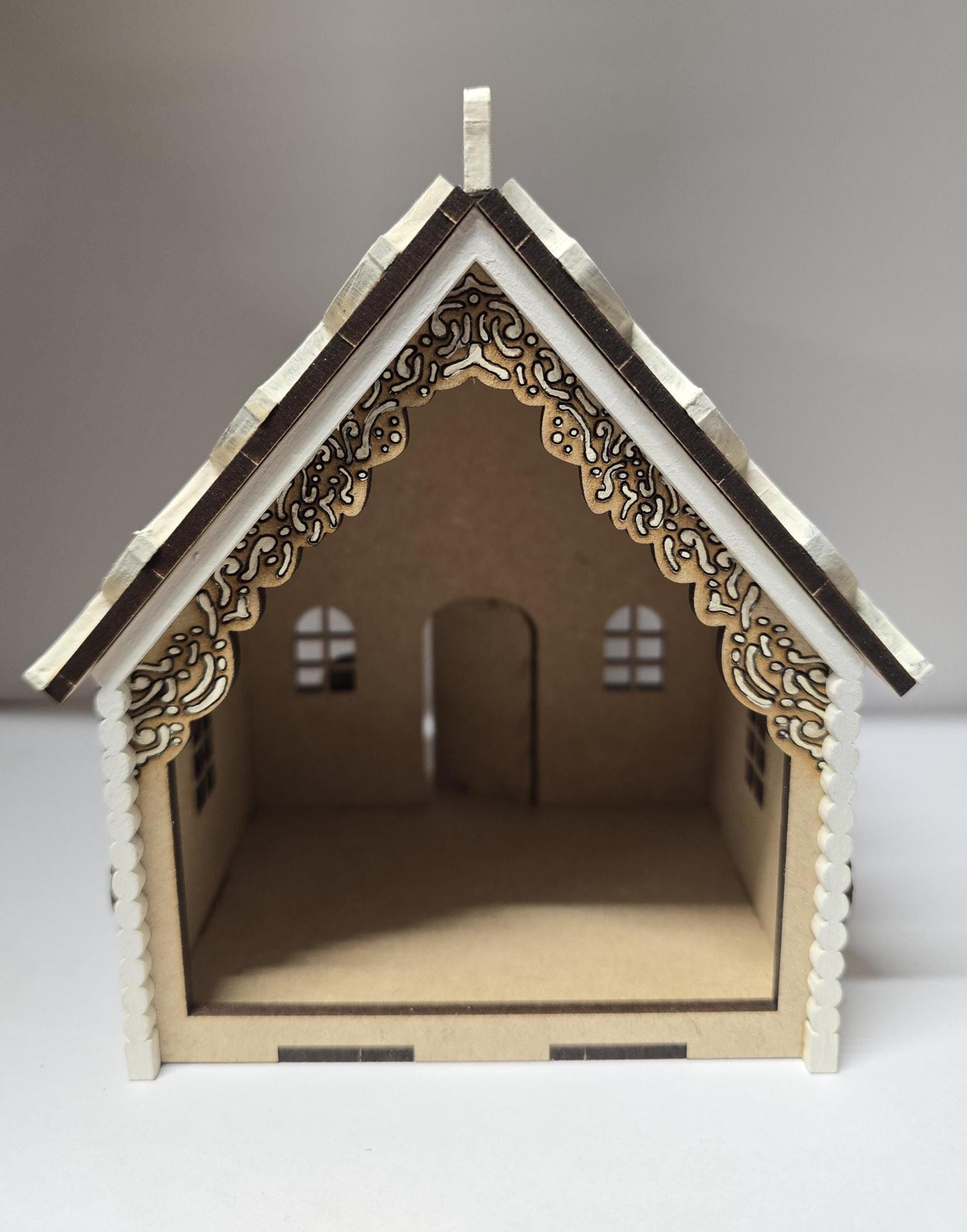 Gingerbread House DIY Kit, Miniature Dollhouse