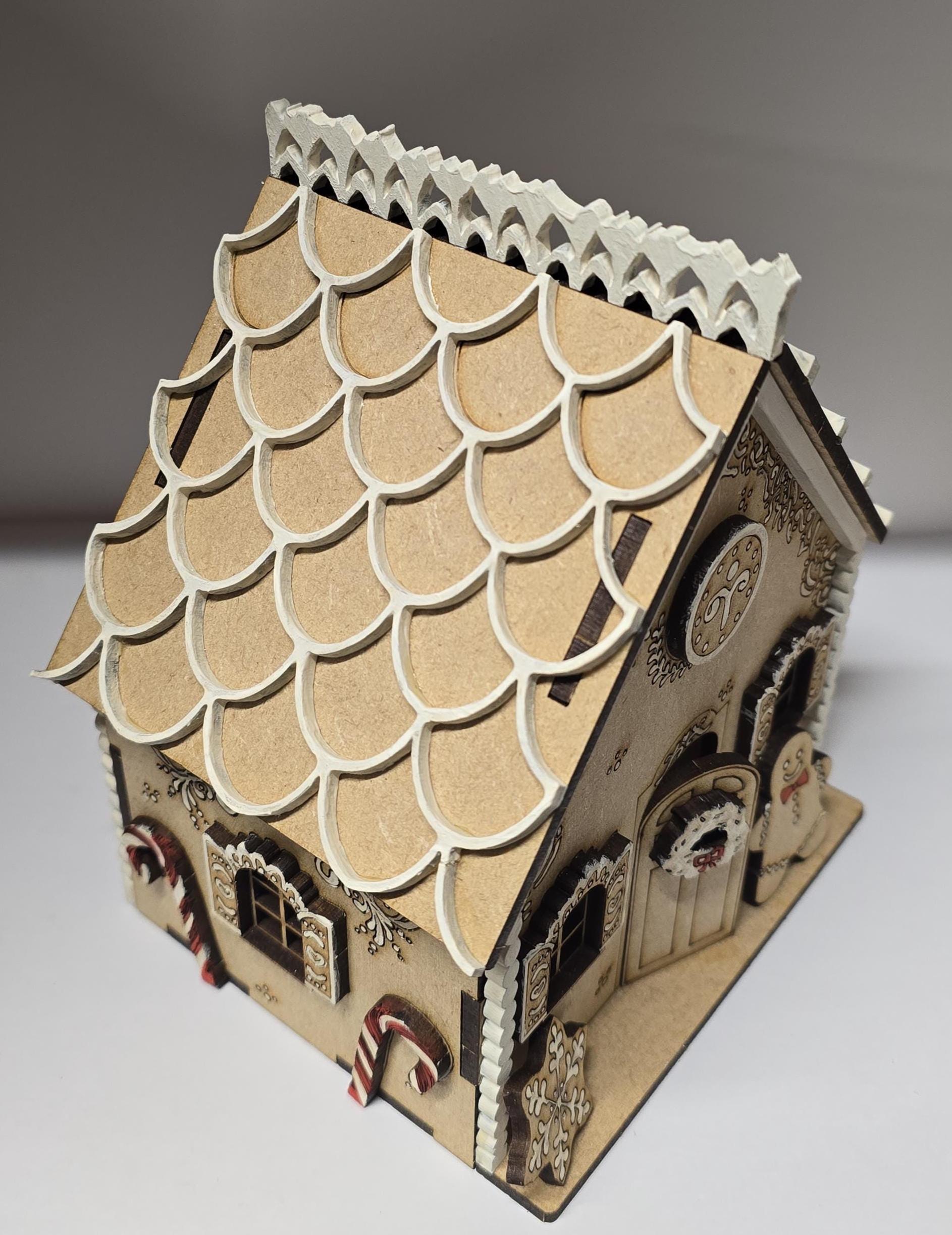 Gingerbread House DIY Kit, Miniature Dollhouse