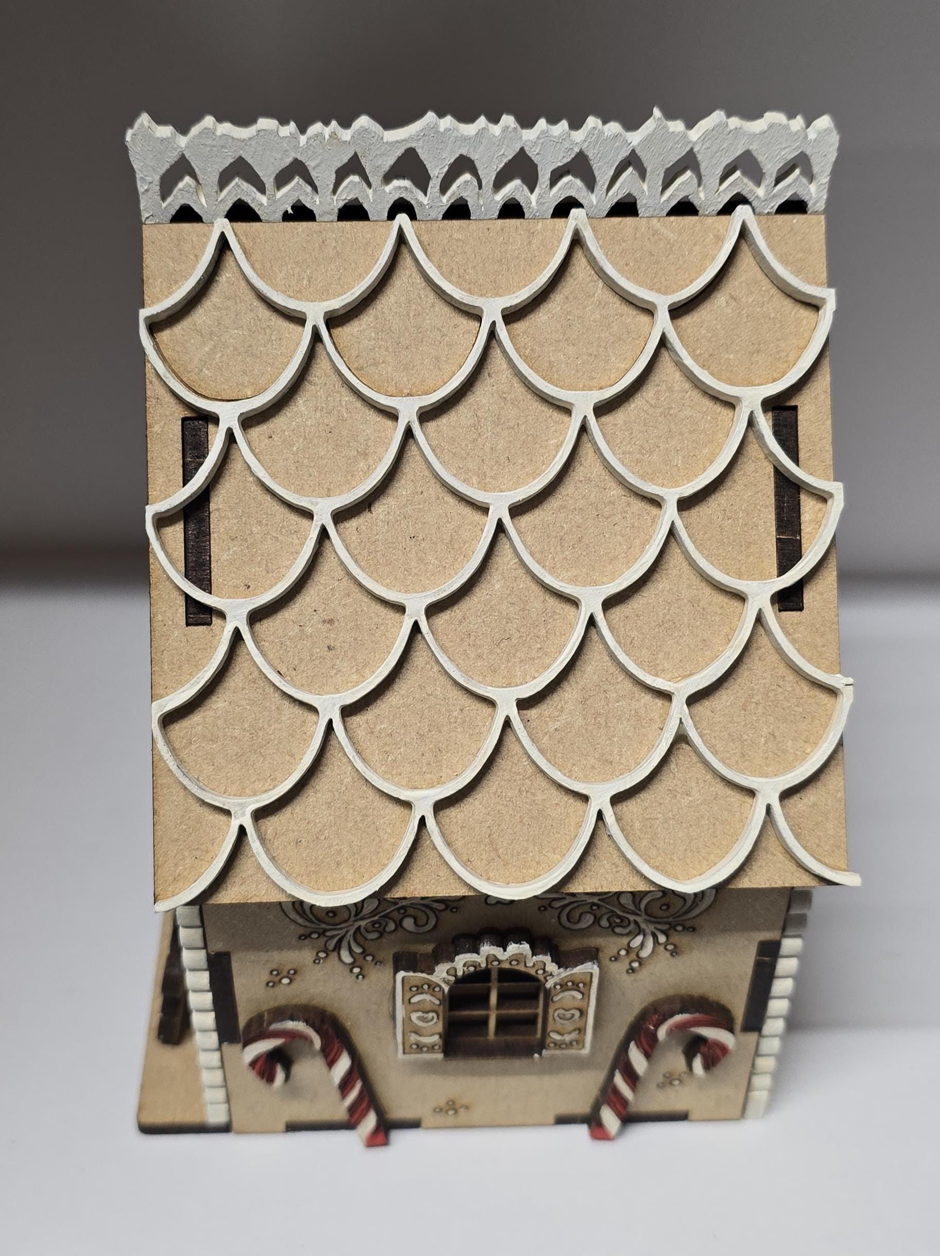 Gingerbread House DIY Kit, Miniature Dollhouse