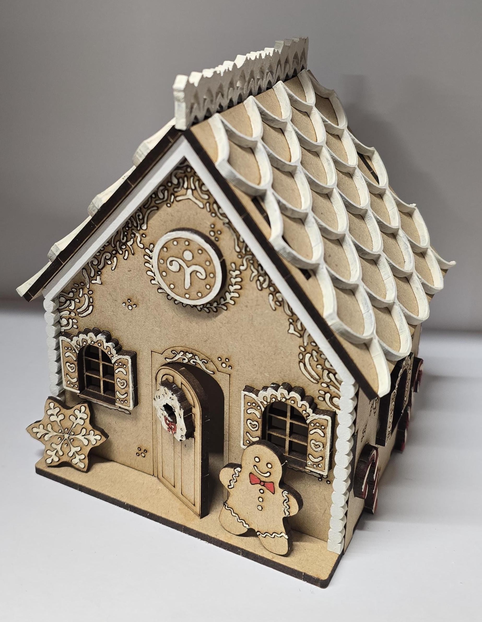 Gingerbread House DIY Kit, Miniature Dollhouse