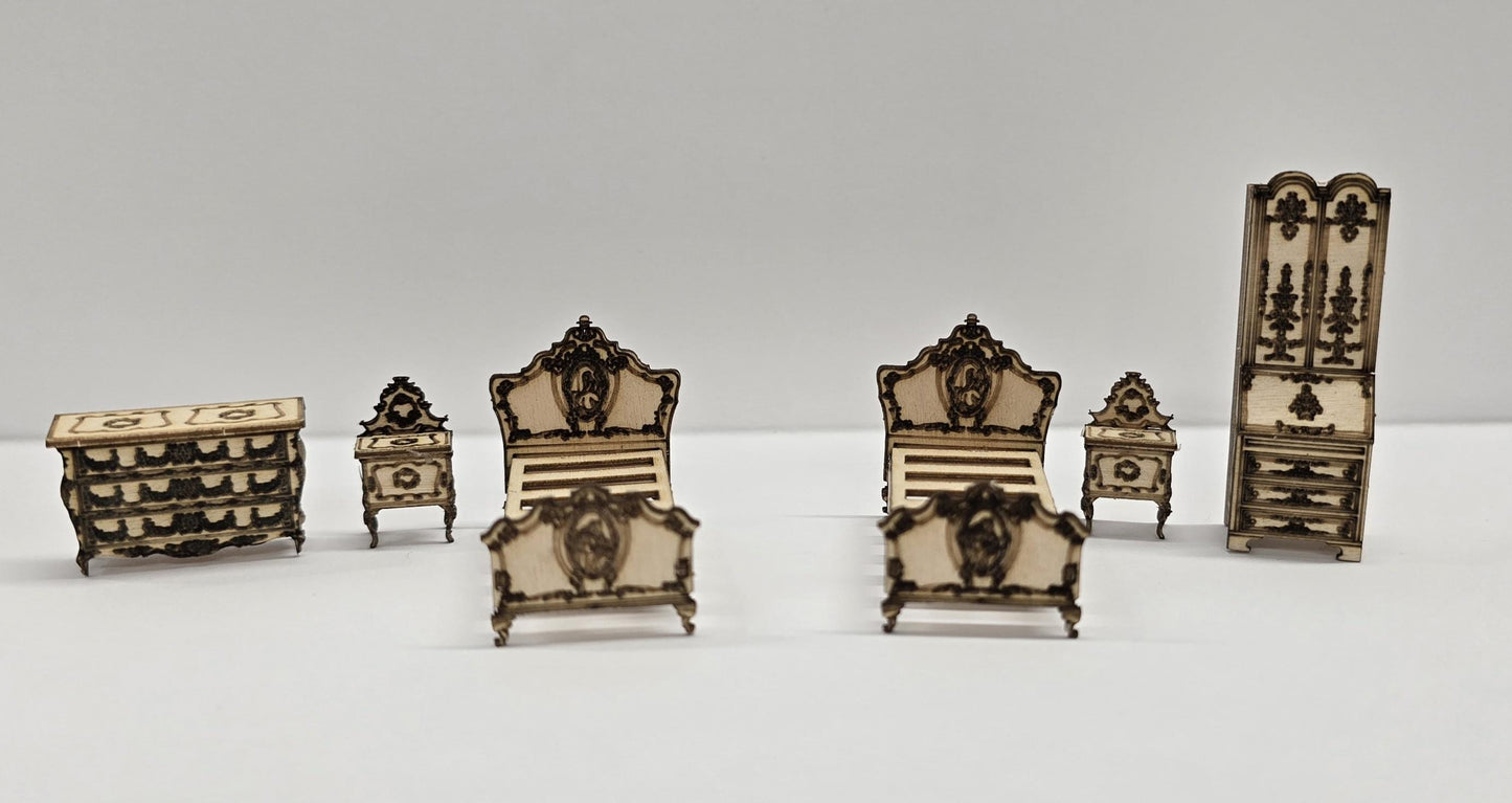 Venetian Bedroom Furniture "Serenissima" 1;48th Scale - Kit