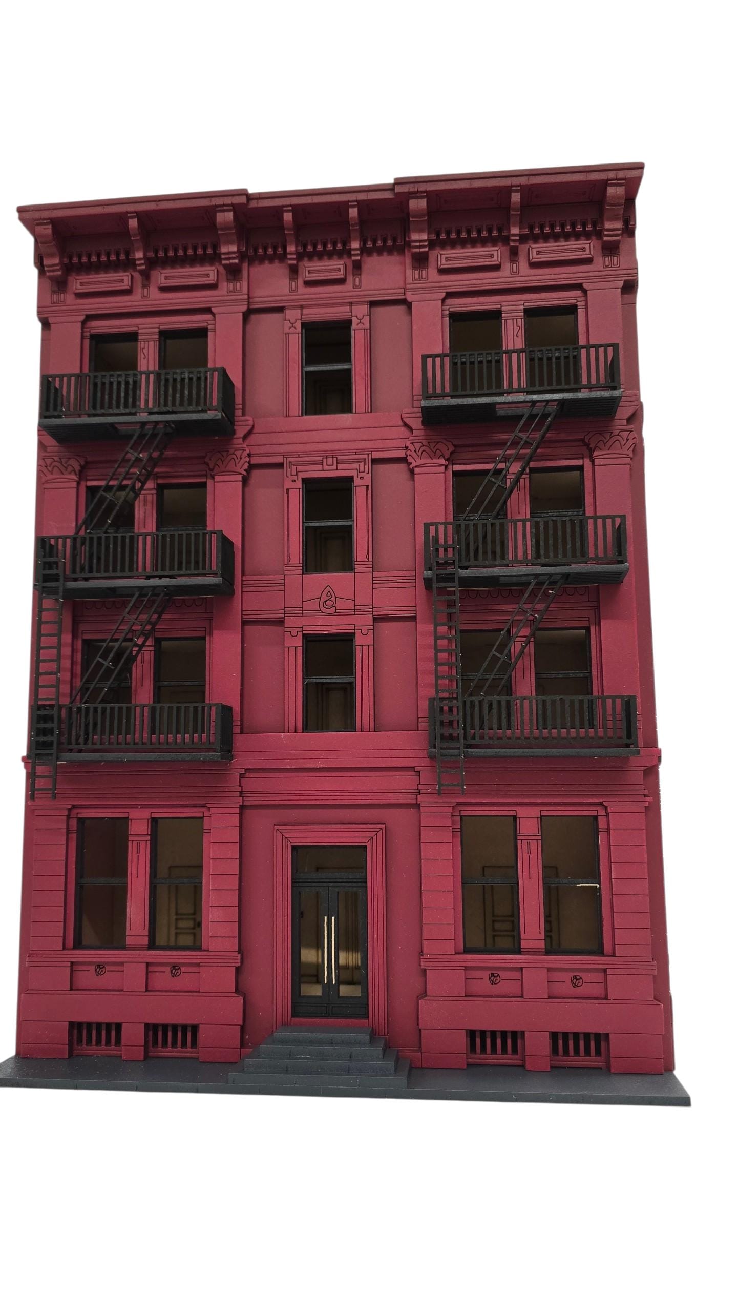 Dollhouse-"Carmine House" New York style building kit, in 1;48th scale