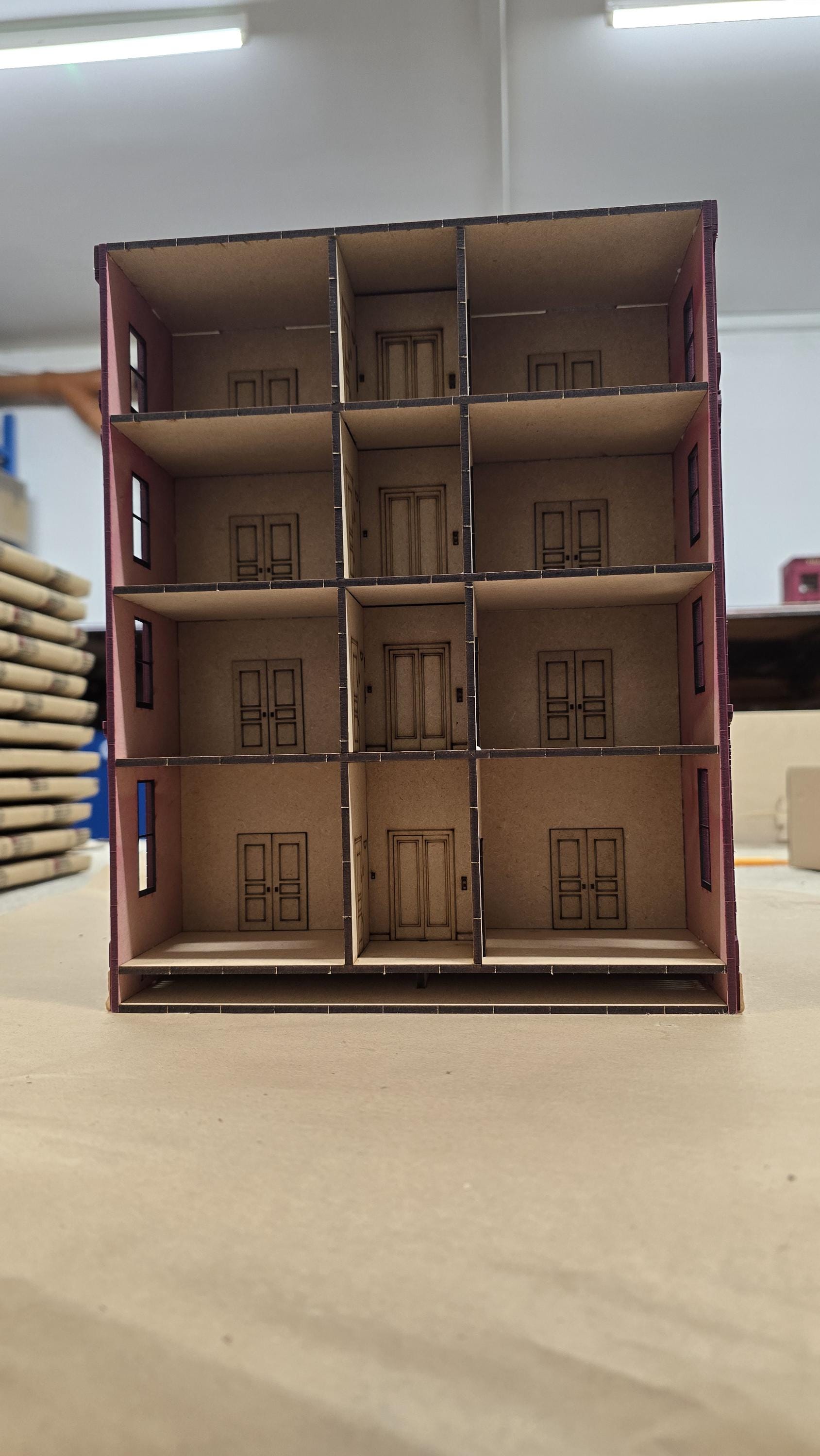 Dollhouse-"Carmine House" New York style building kit, in 1;48th scale