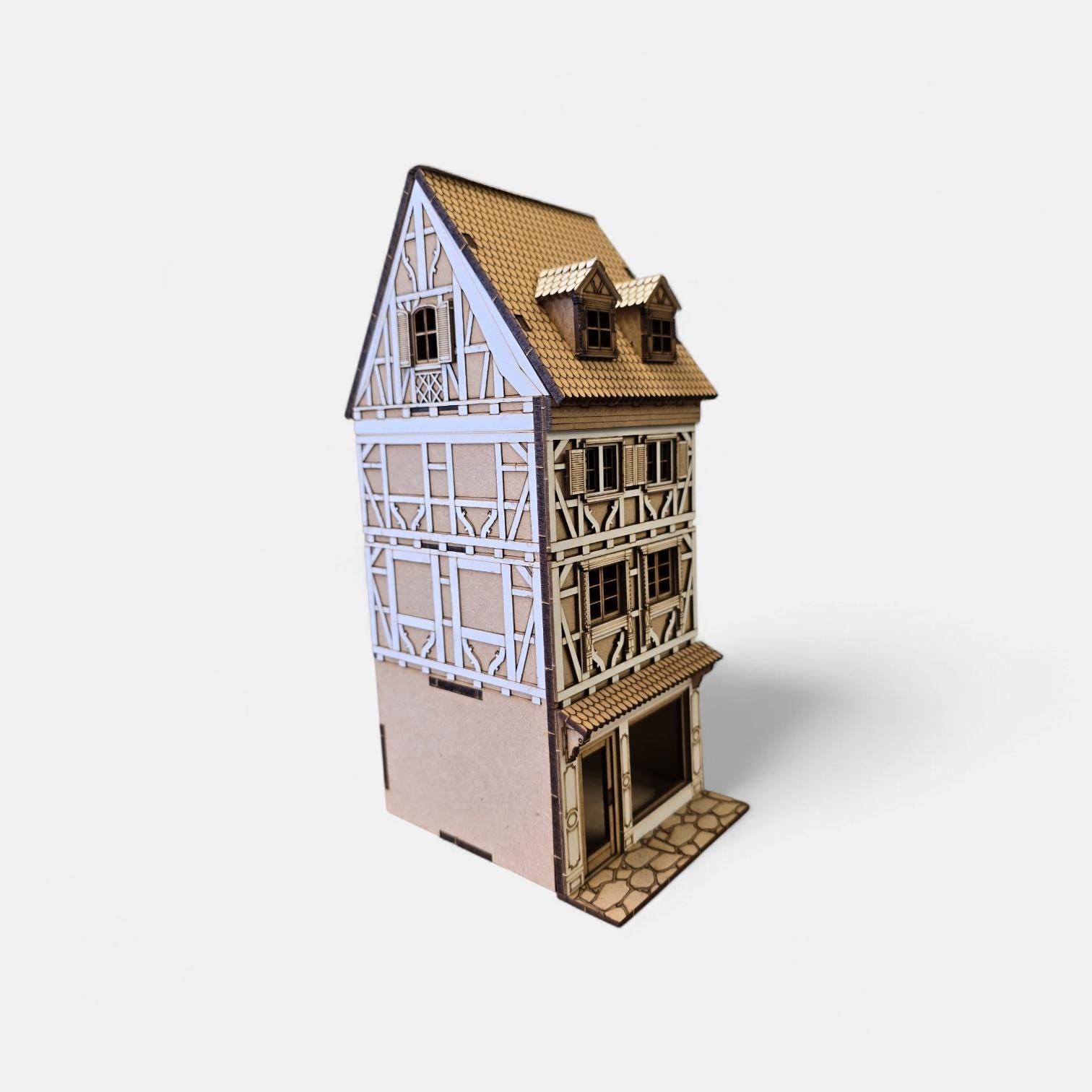 DOLLHOUSE , Miniature kit model "L'amie d'Antoine", Timber frame house style kit , 1;48th scale