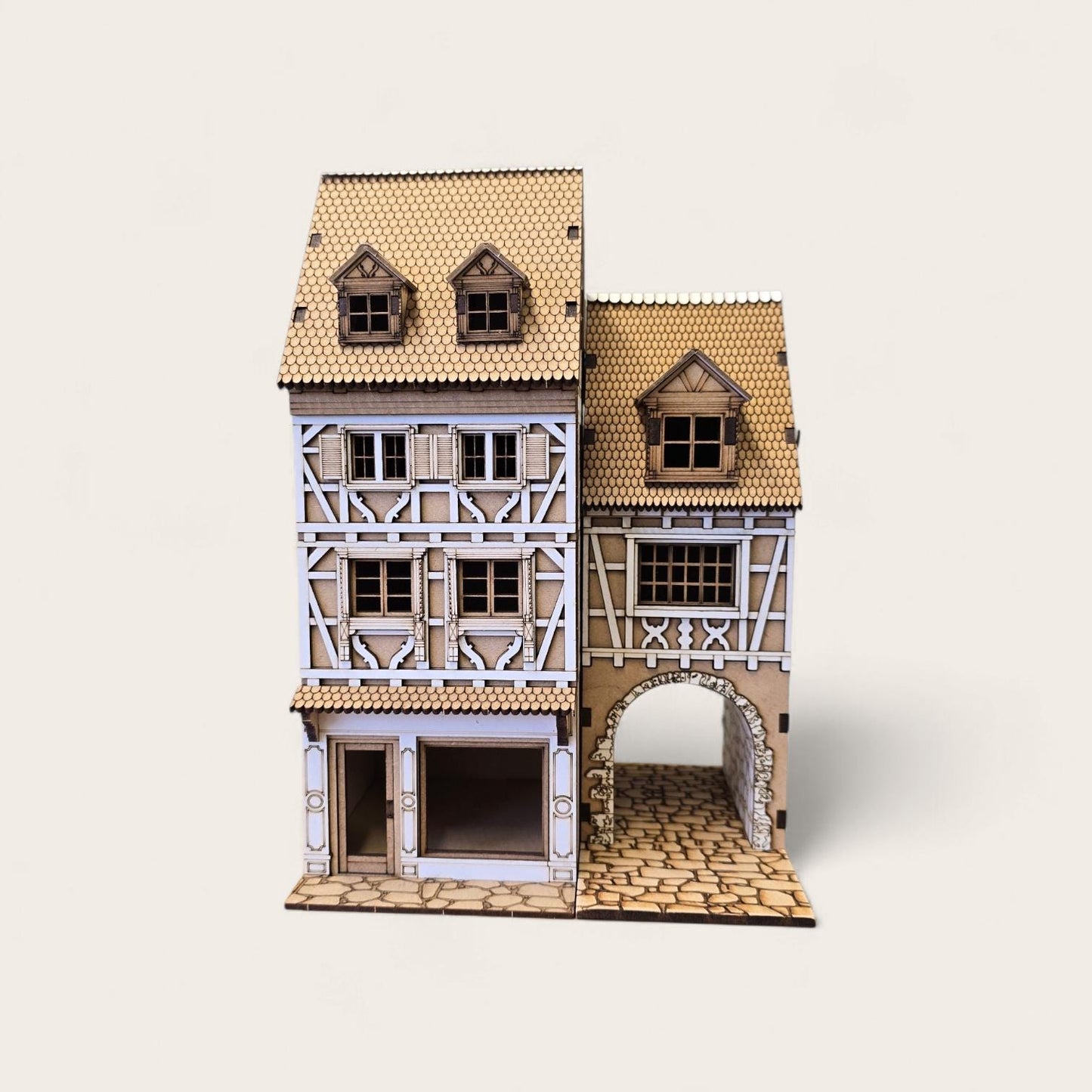 DOLLHOUSE , Miniature kit model "L'amie d'Antoine", Timber frame house style kit , 1;48th scale