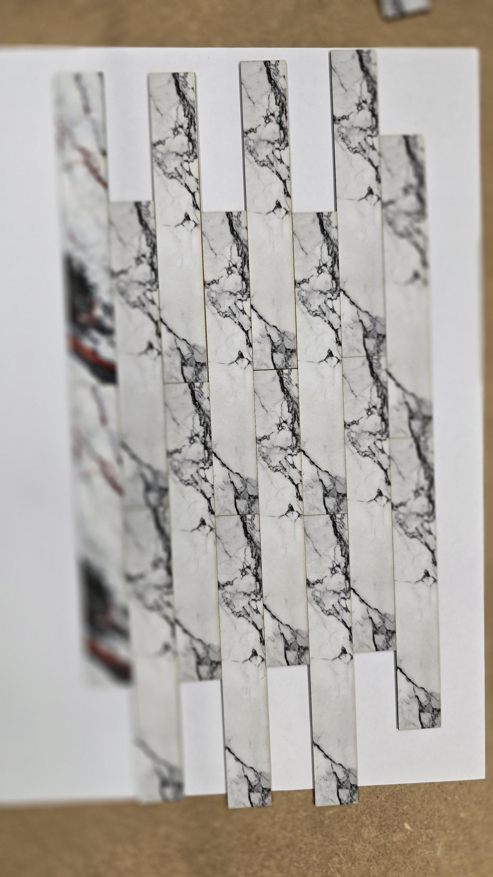 Marble Kitchen worktop in 1:48th scale