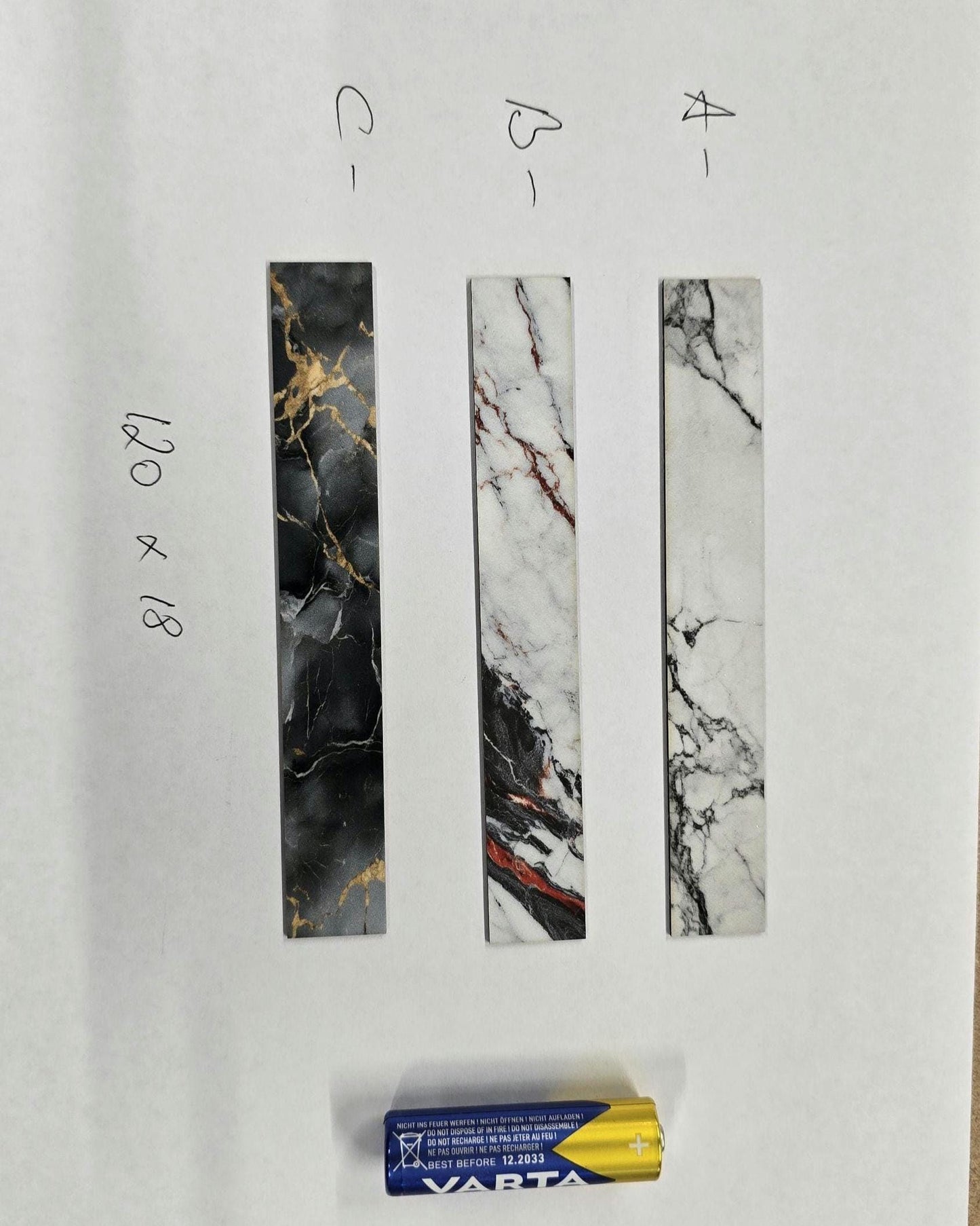 Marble Kitchen worktop in 1:48th scale