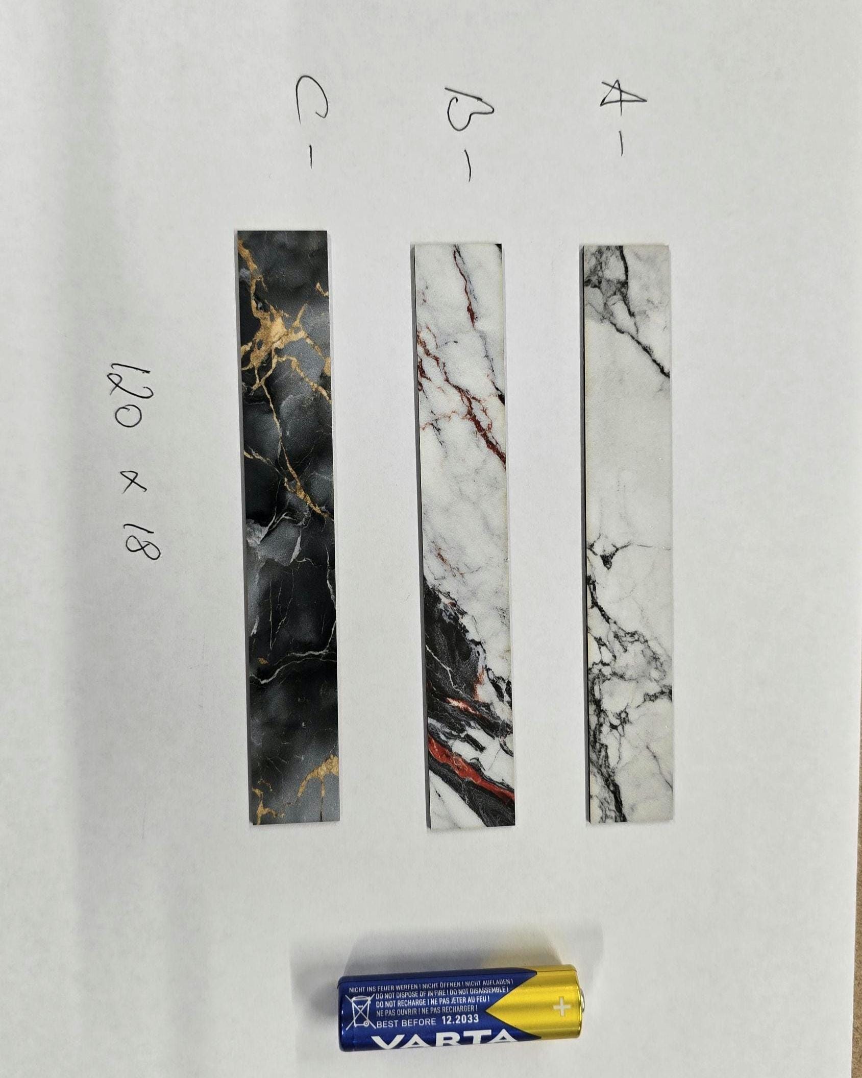 Marble Kitchen worktop in 1:48th scale
