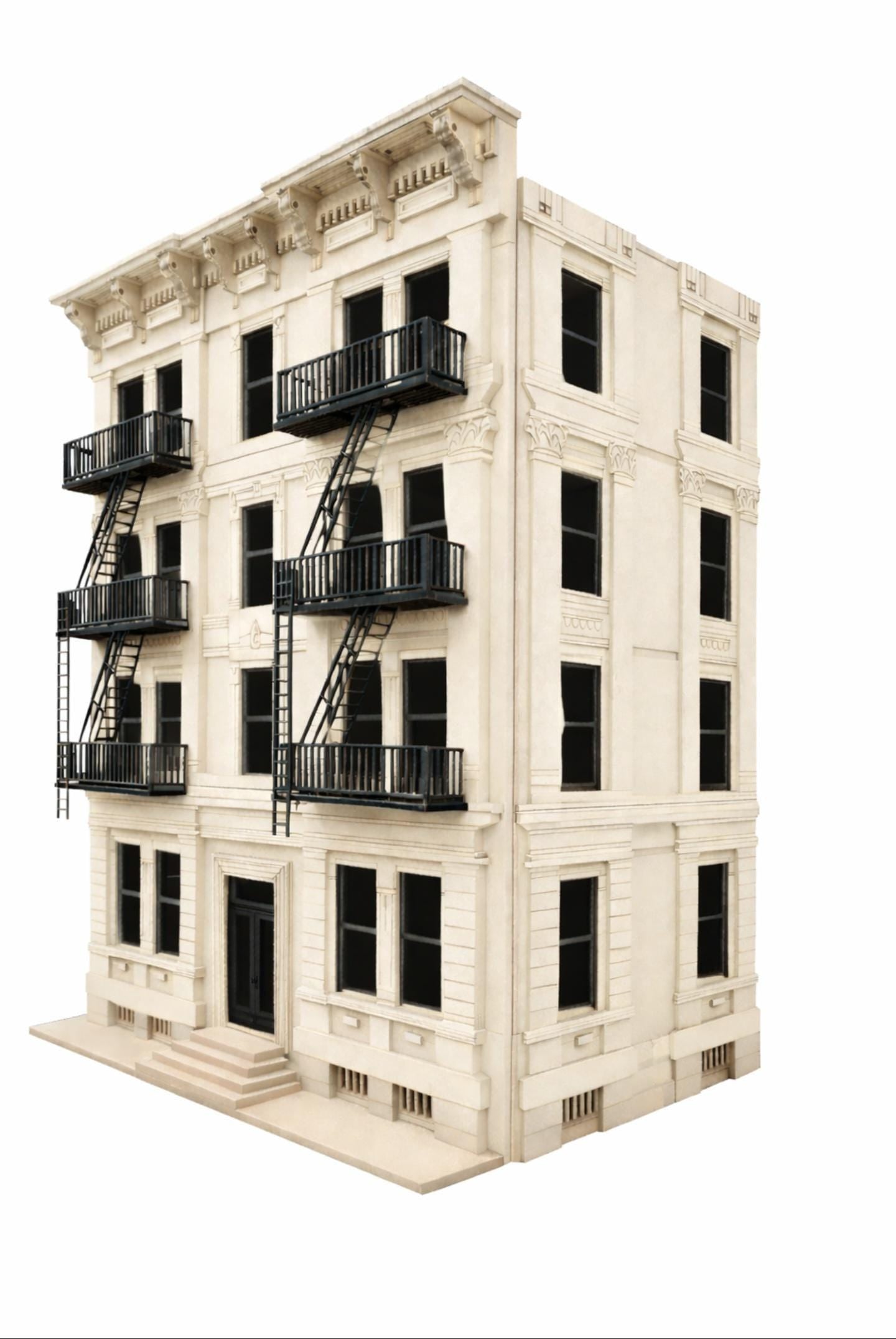 Dollhouse-"Carmine House" New York style building kit, in 1;48th scale