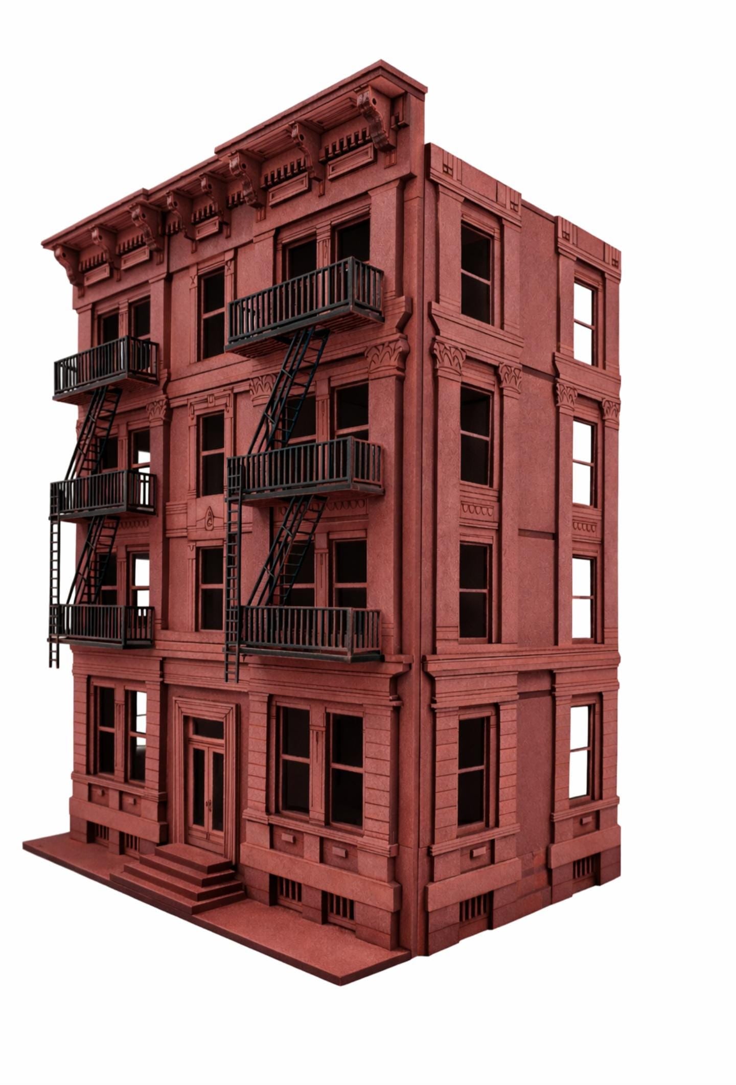 Dollhouse-"Carmine House" New York style building kit, in 1;48th scale
