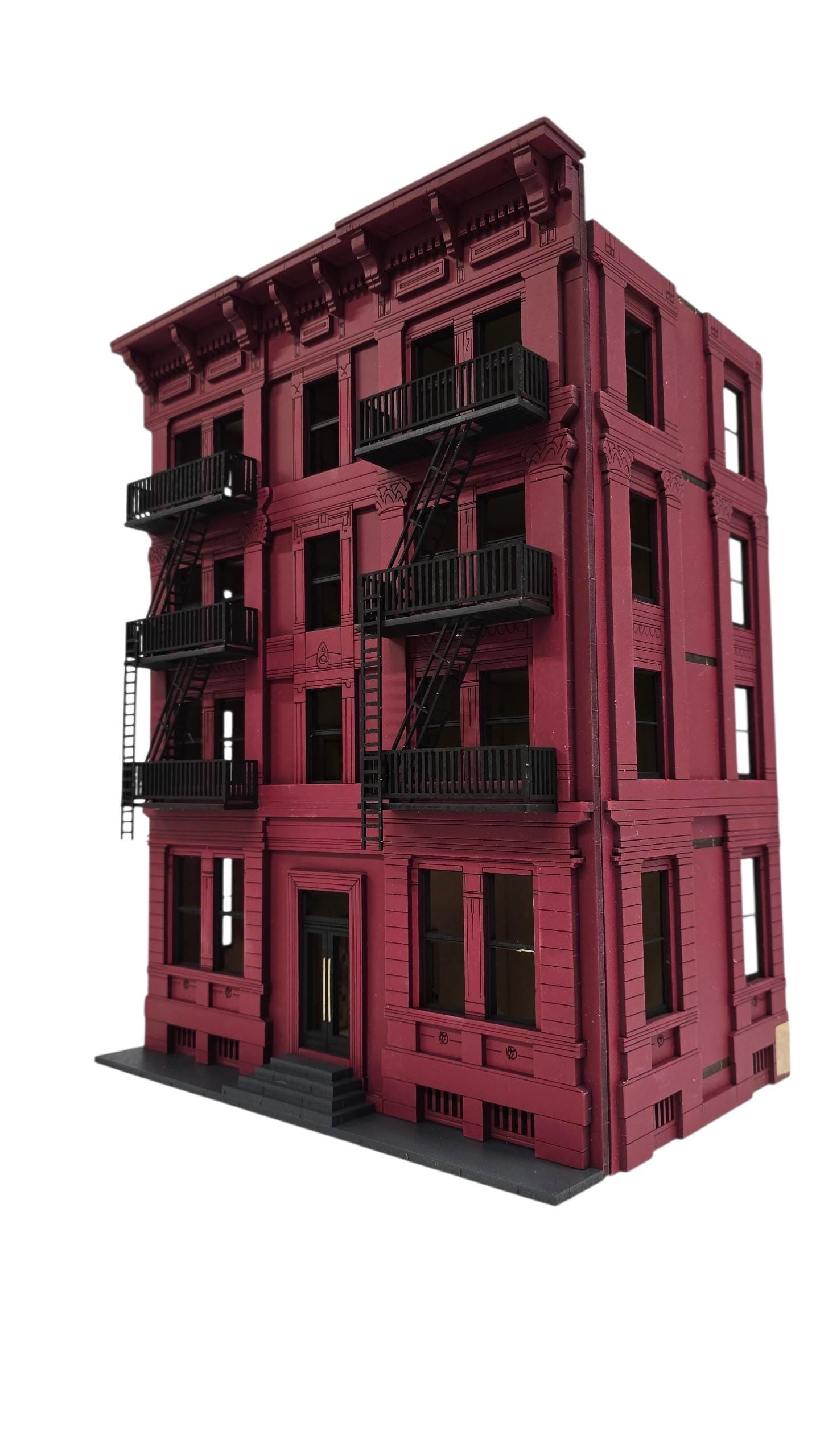 Dollhouse-"Carmine House" New York style building kit, in 1;48th scale