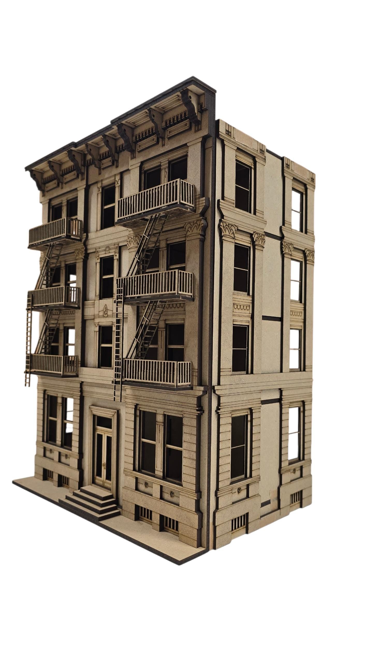 Dollhouse-"Carmine House" New York style building kit, in 1;48th scale