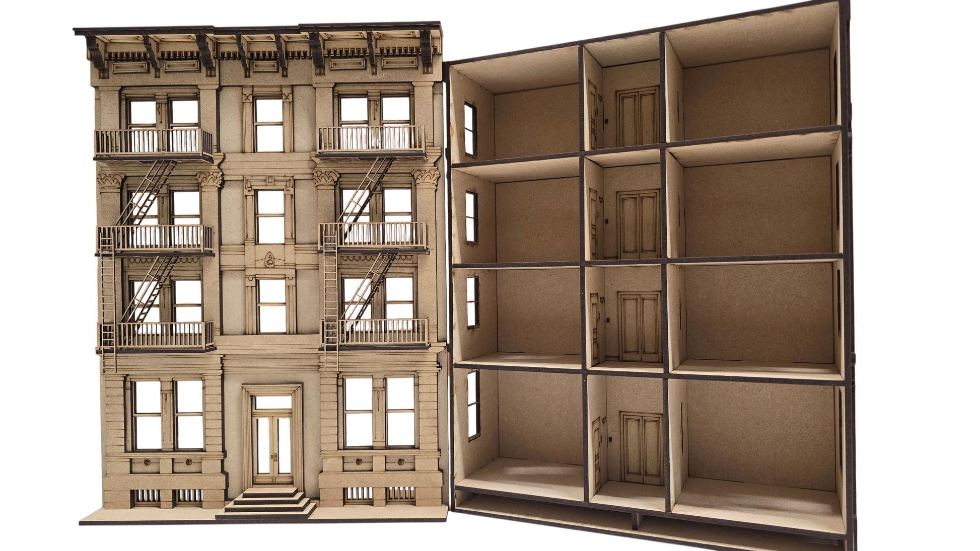 Dollhouse-"Carmine House" New York style building kit, in 1;48th scale