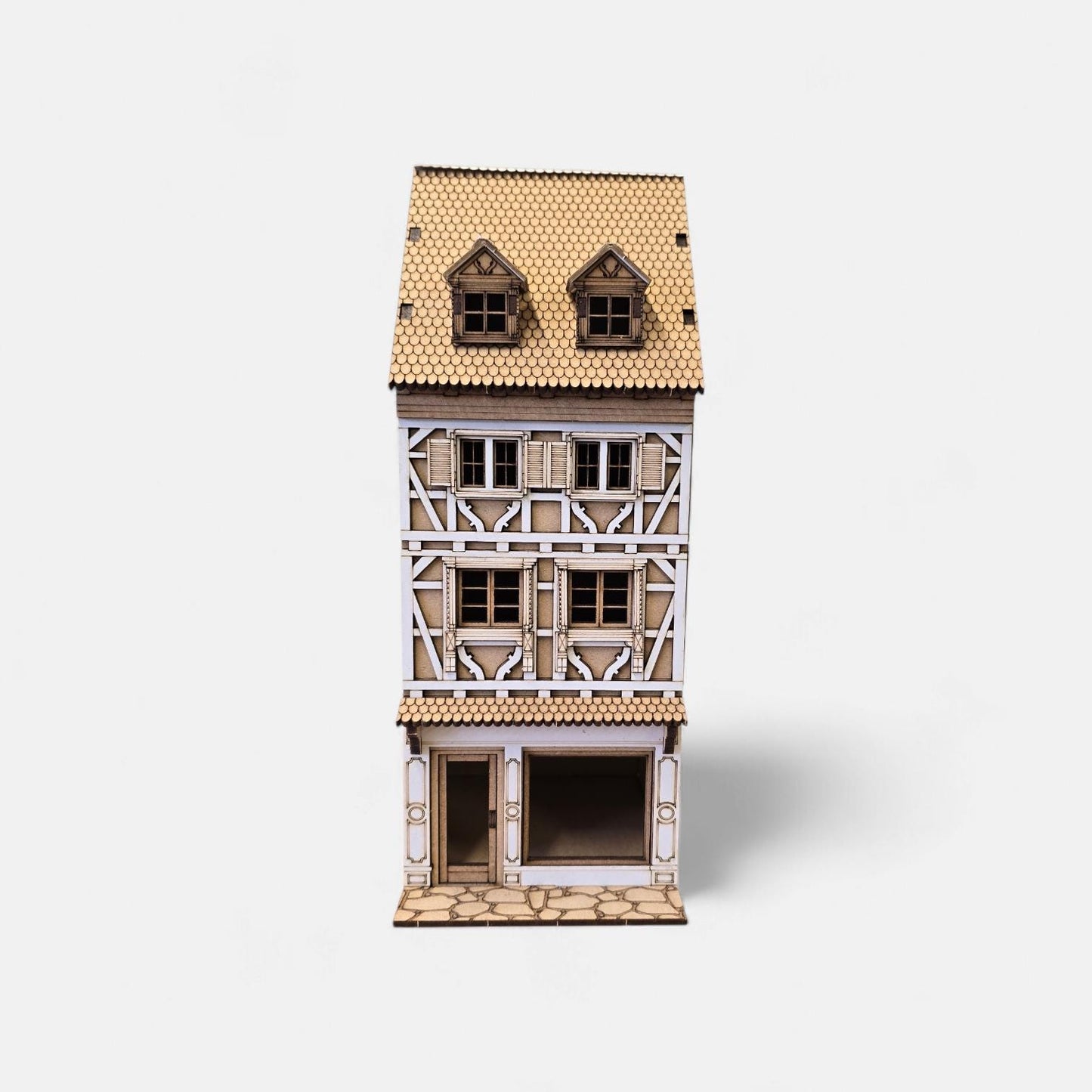 DOLLHOUSE , Miniature kit model "L'amie d'Antoine", Timber frame house style kit , 1;48th scale