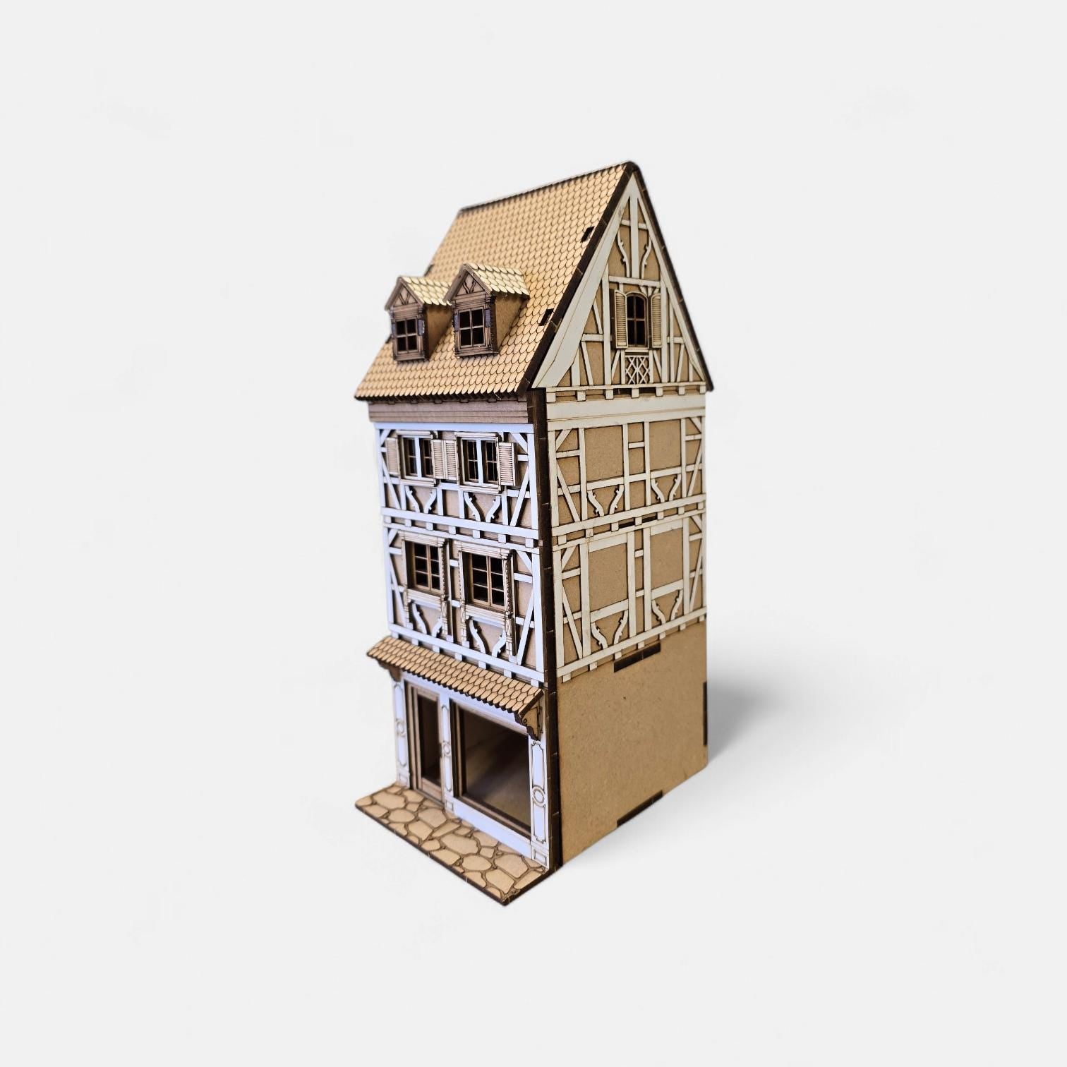 DOLLHOUSE , Miniature kit model "L'amie d'Antoine", Timber frame house style kit , 1;48th scale