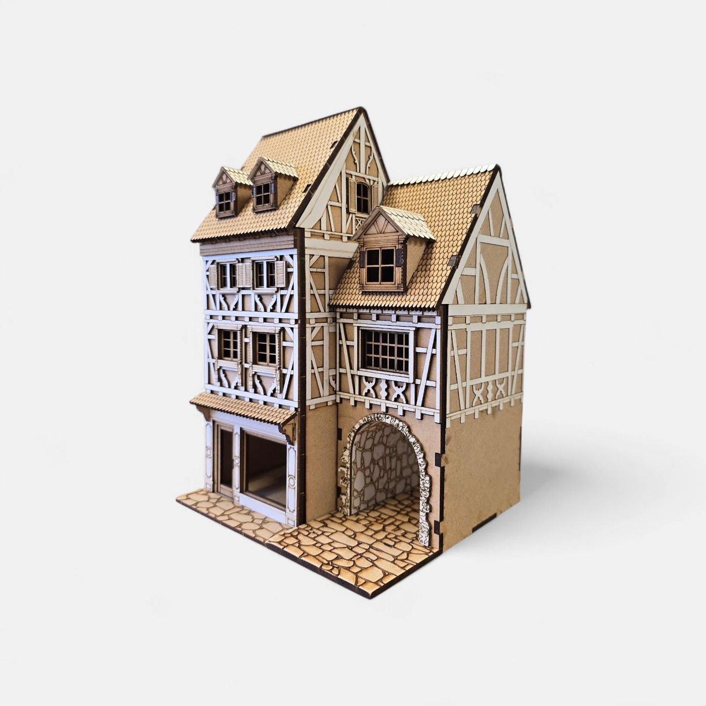 DOLLHOUSE , Miniature kit model "L'amie d'Antoine", Timber frame house style kit , 1;48th scale