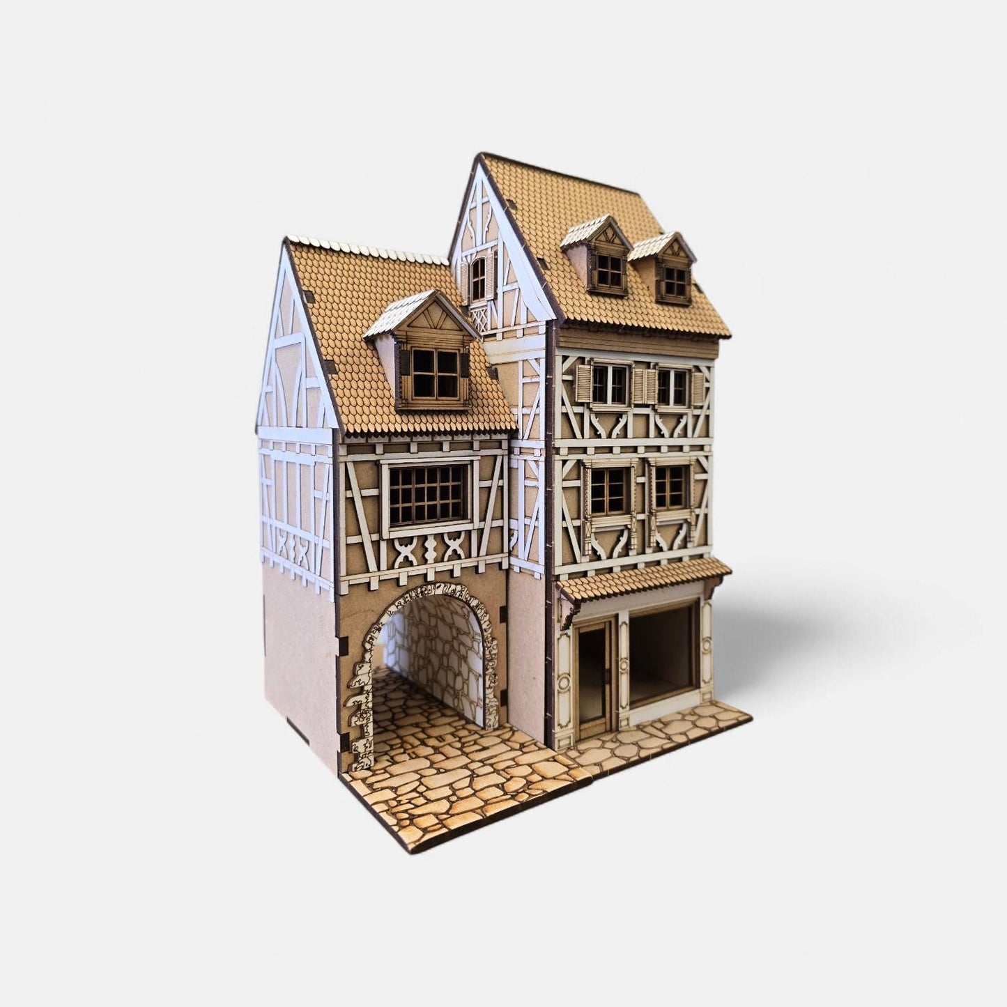 DOLLHOUSE , Miniature kit model "L'amie d'Antoine", Timber frame house style kit , 1;48th scale