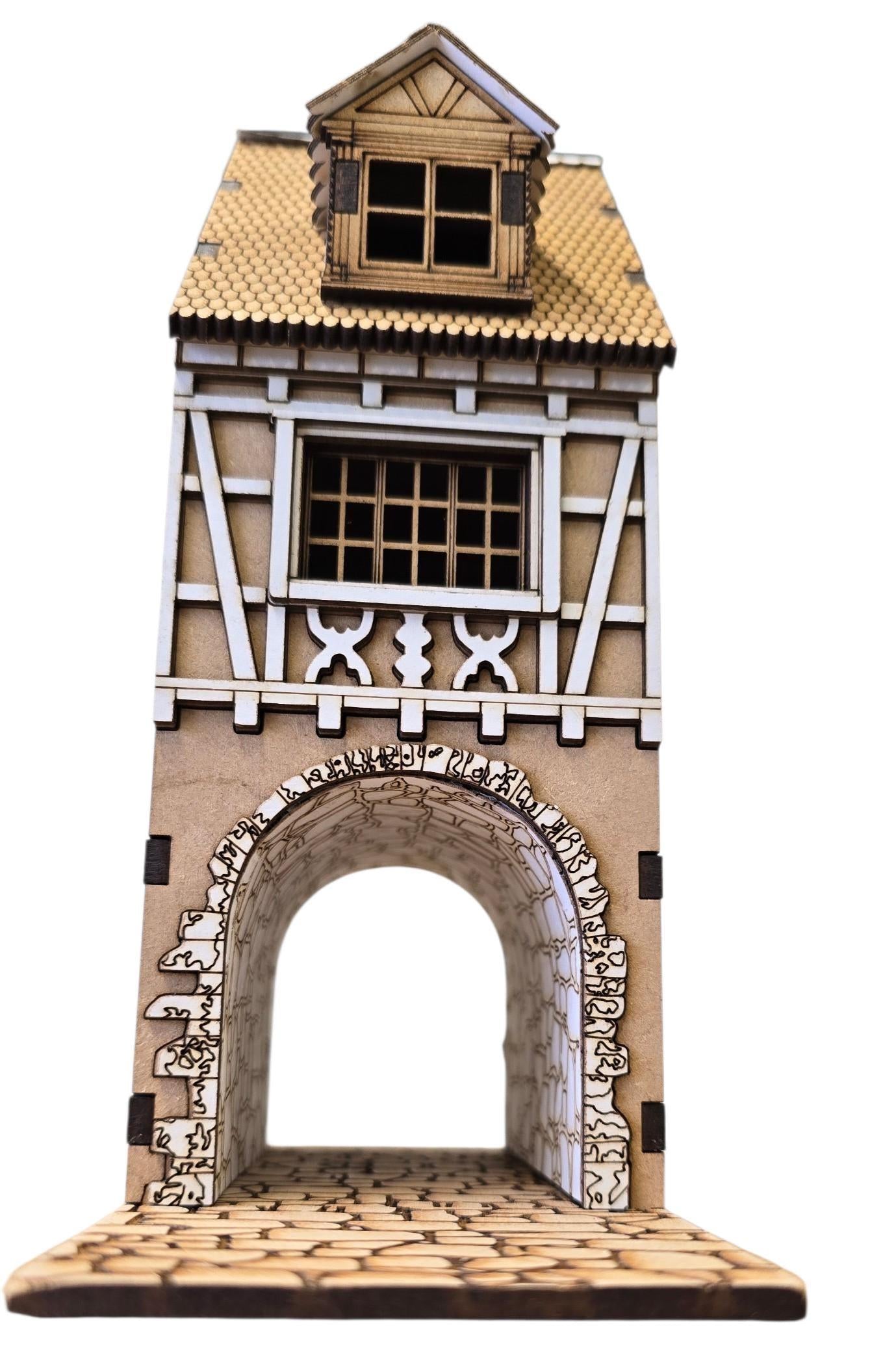 DOLLHOUSE , Miniature kit model "Maison Passage", Timber frame house style kit , 1;48th scale