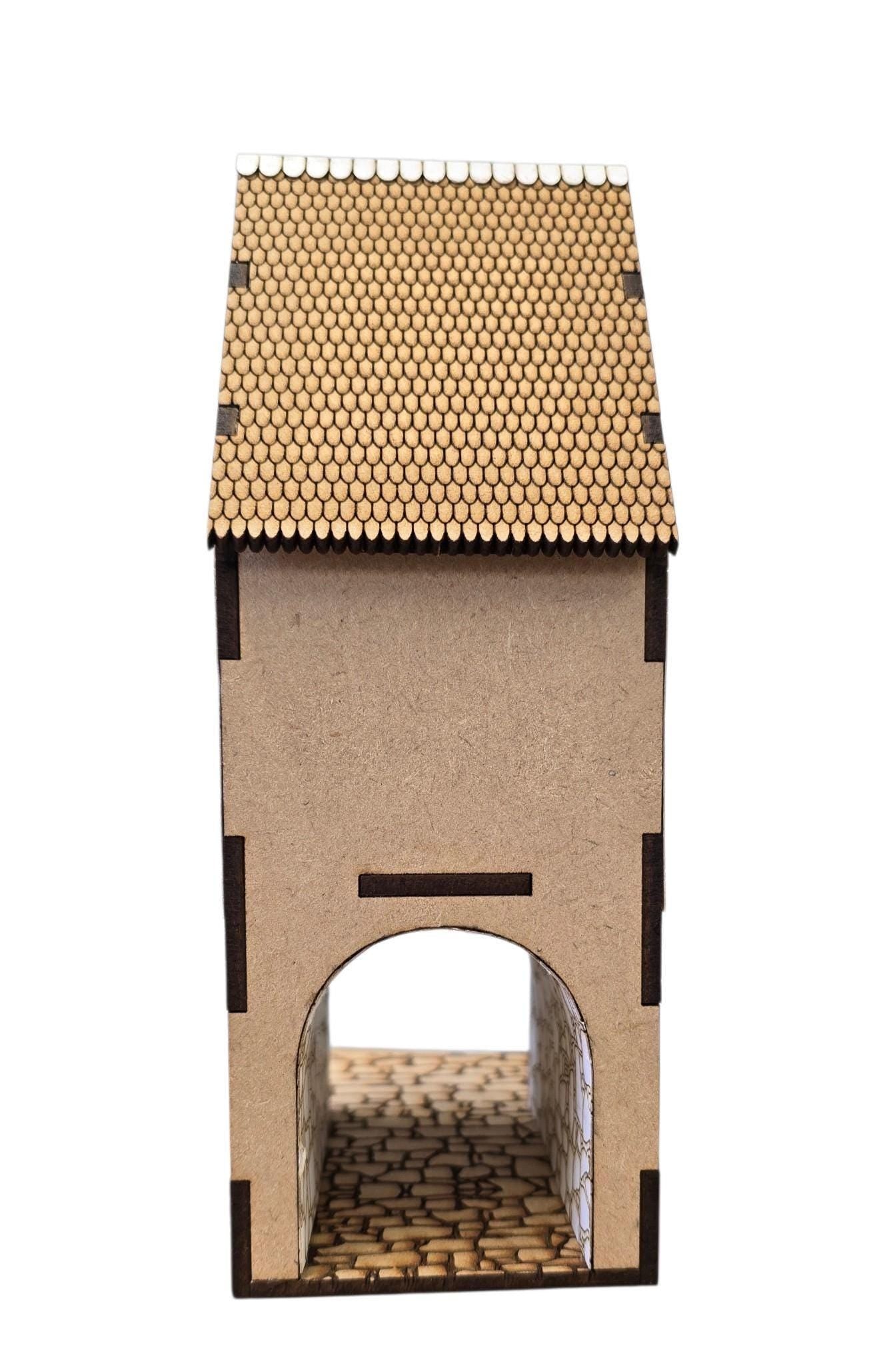 DOLLHOUSE , Miniature kit model "Maison Passage", Timber frame house style kit , 1;48th scale