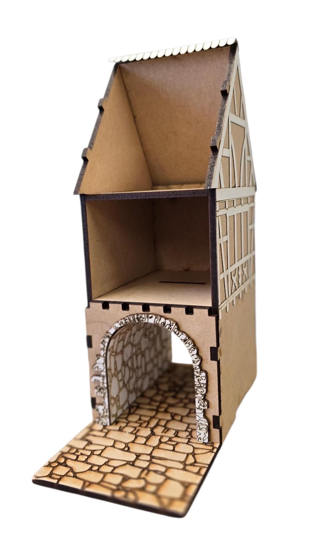 DOLLHOUSE , Miniature kit model "Maison Passage", Timber frame house style kit , 1;48th scale
