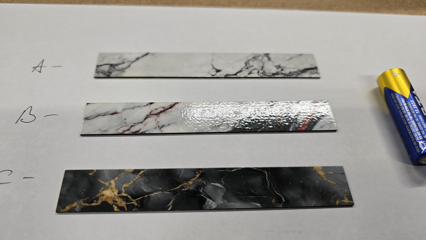 Marble Kitchen worktop in 1:48th scale