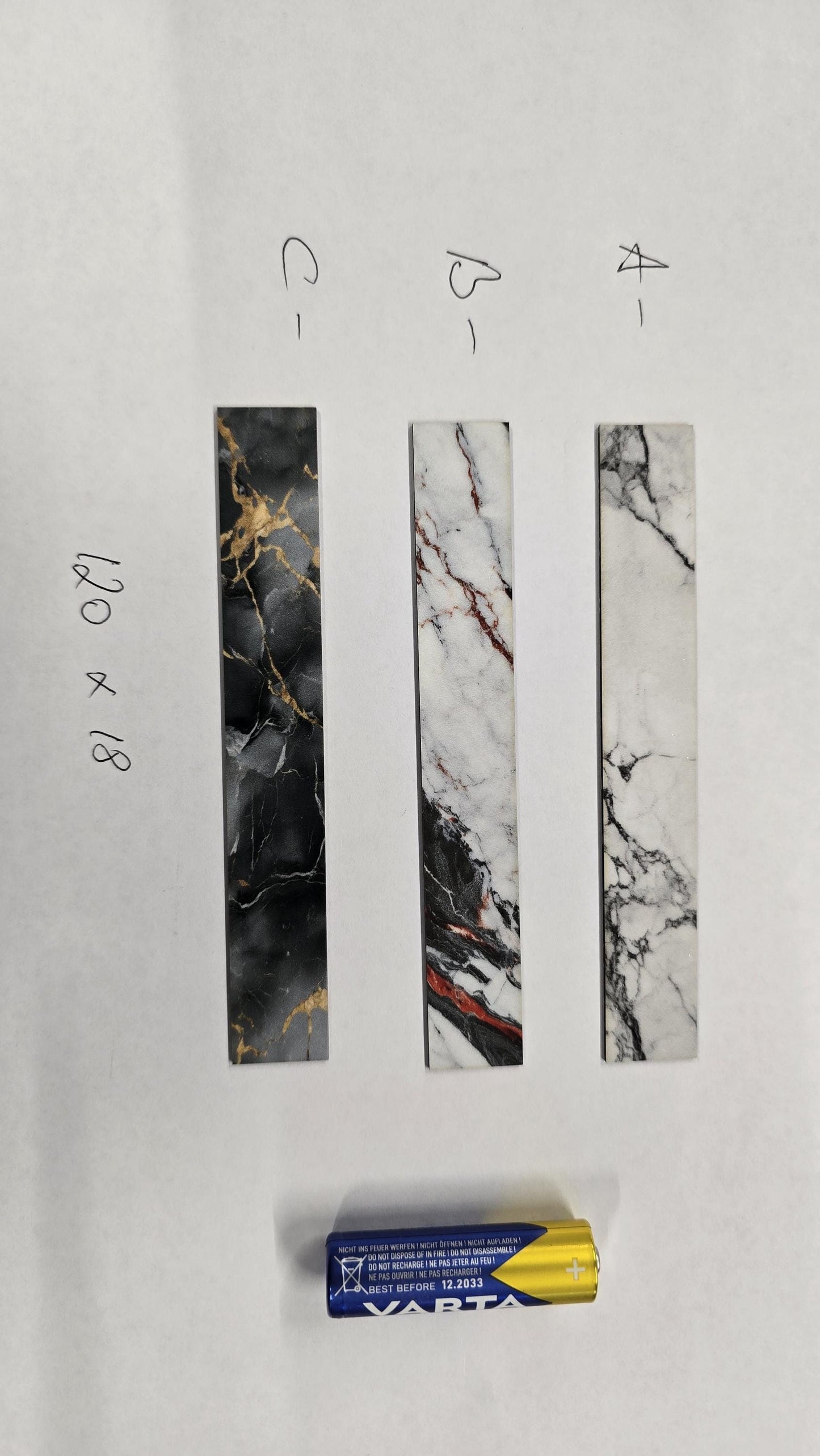 Marble Kitchen worktop in 1:48th scale