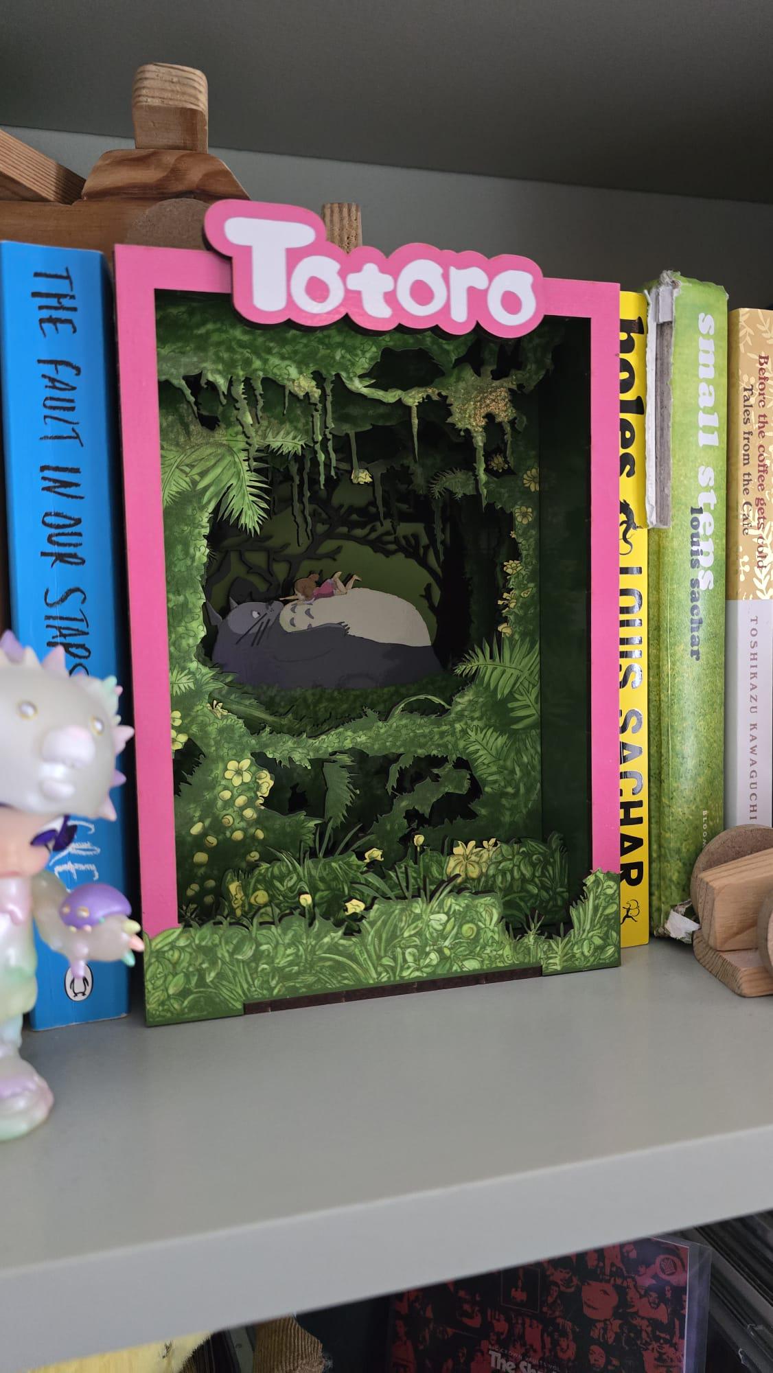 Totoro - Book Nook Kit , UV Printed - DIY Miniature Diorama | Animated Film Inspired