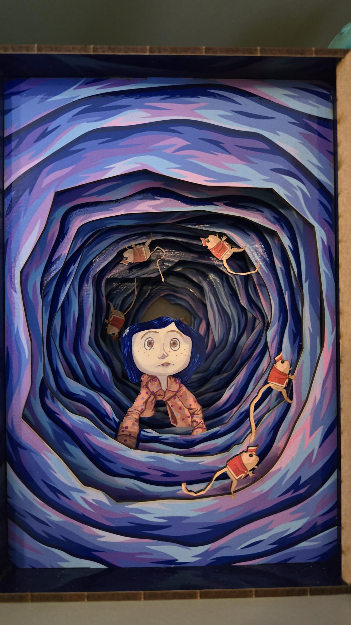 Coraline Door Book Nook, UV printed / Diorama DIY Kit | Cornel73