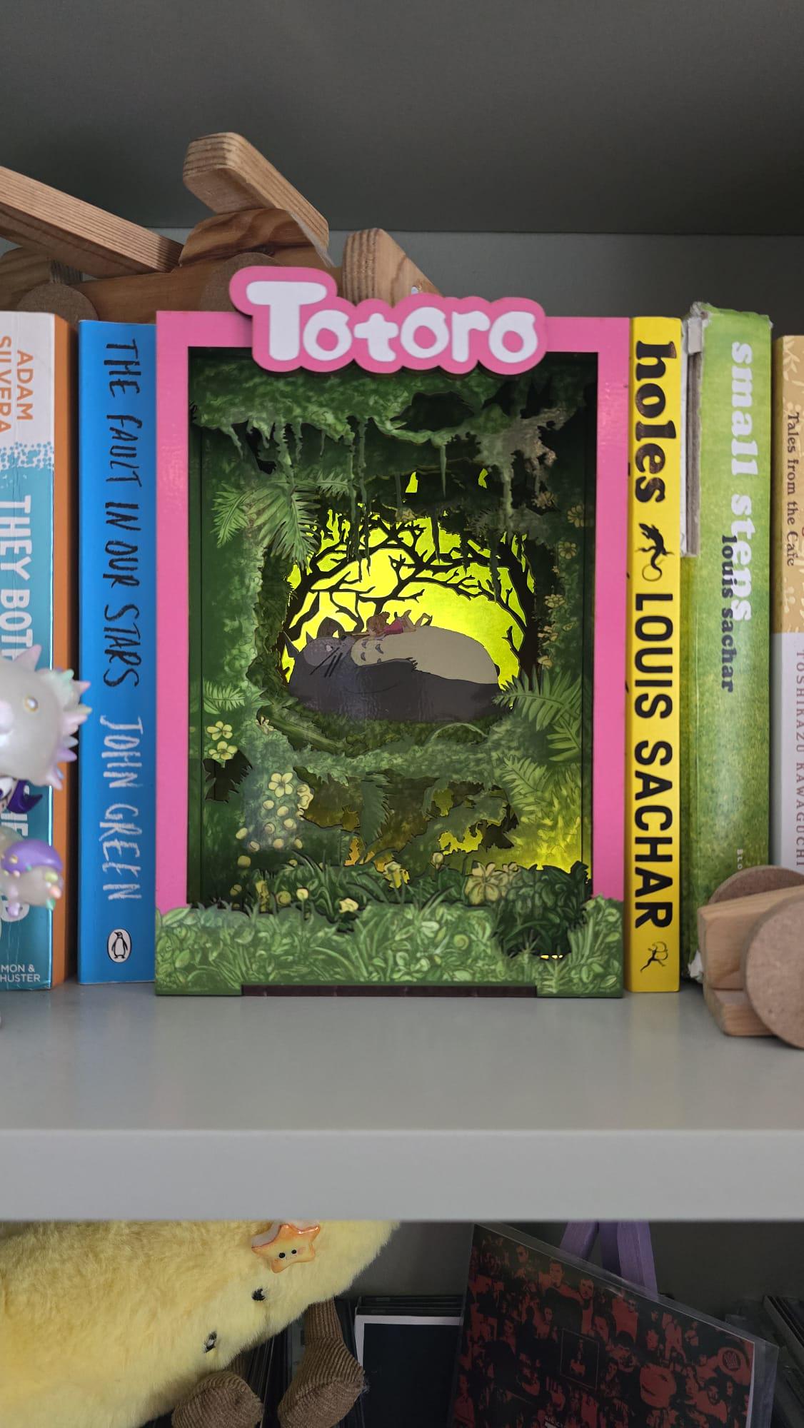 Totoro - Book Nook Kit , UV Printed - DIY Miniature Diorama | Animated Film Inspired