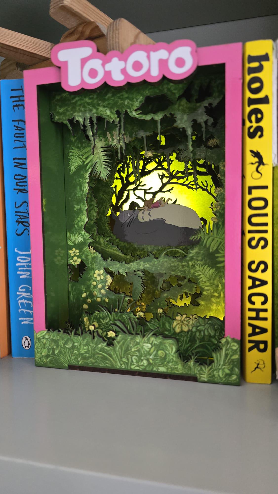 Totoro - Book Nook Kit , UV Printed - DIY Miniature Diorama | Animated Film Inspired