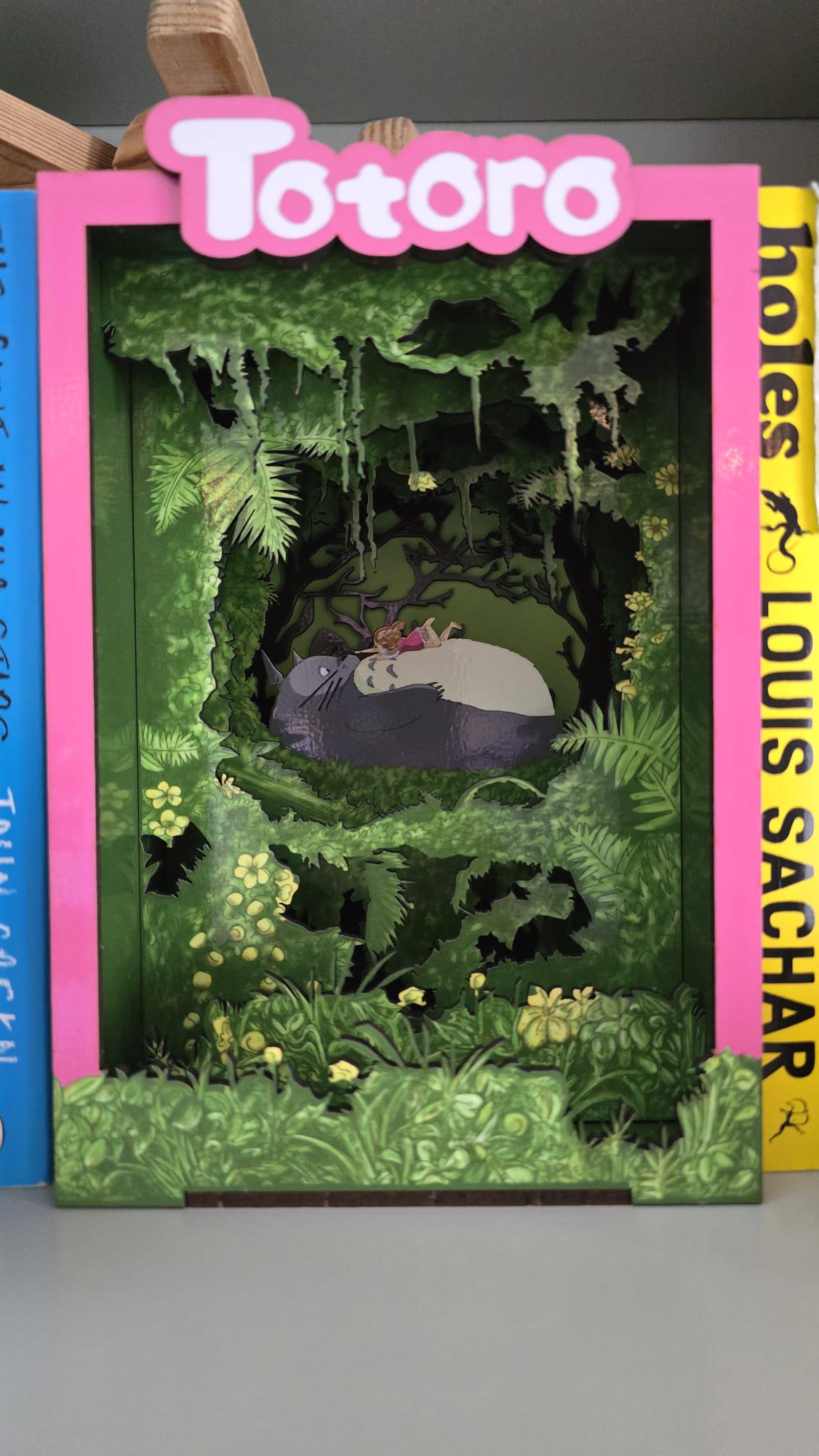 Totoro - Book Nook Kit , UV Printed - DIY Miniature Diorama | Animated Film Inspired