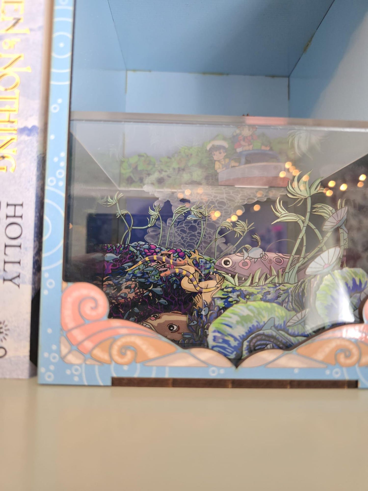 Ponyo Book Nook Kit - UV Printed, DIY Miniature Diorama | Animated Film Inspired