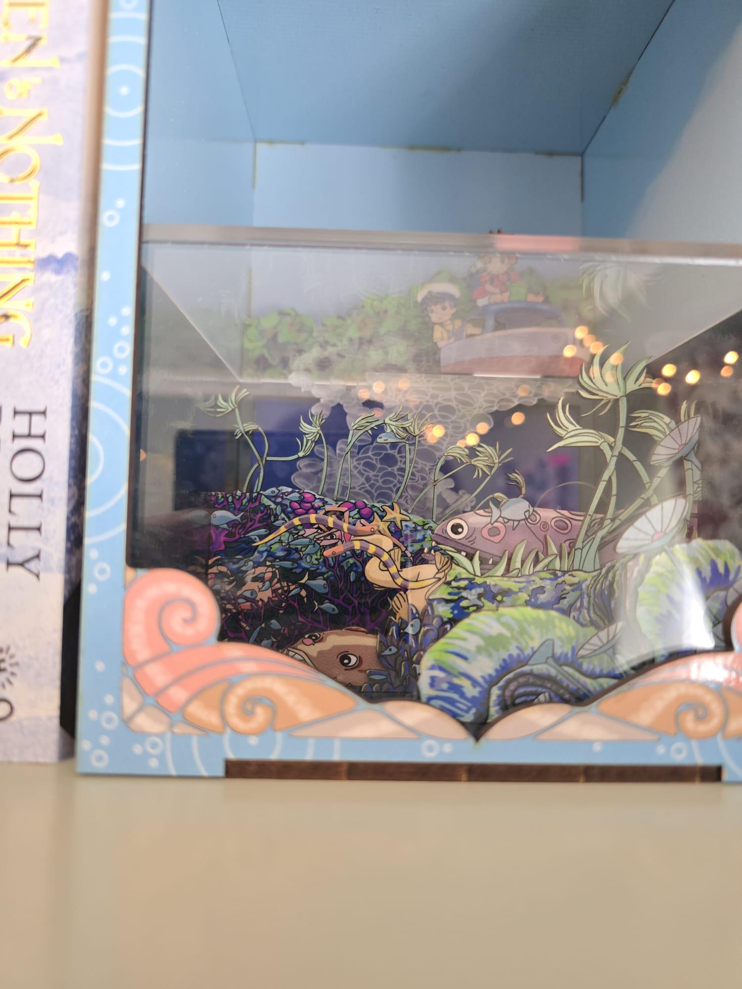 Ponyo Book Nook Kit - UV Printed, DIY Miniature Diorama | Animated Film Inspired