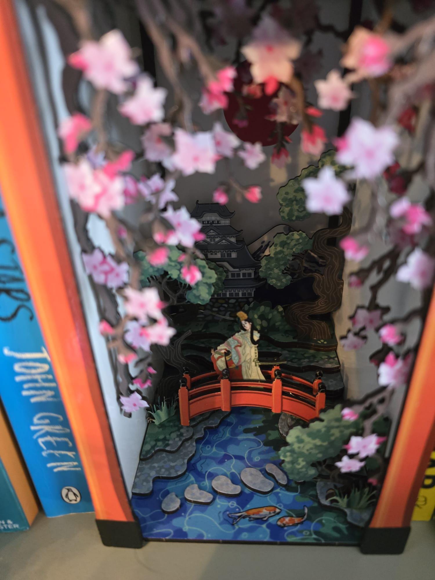 Book Nook / Diorama - Japanese Book Nook Kit/ UV Printed/ Bookshelf insert/ Bookend Puzzle | Cornel73