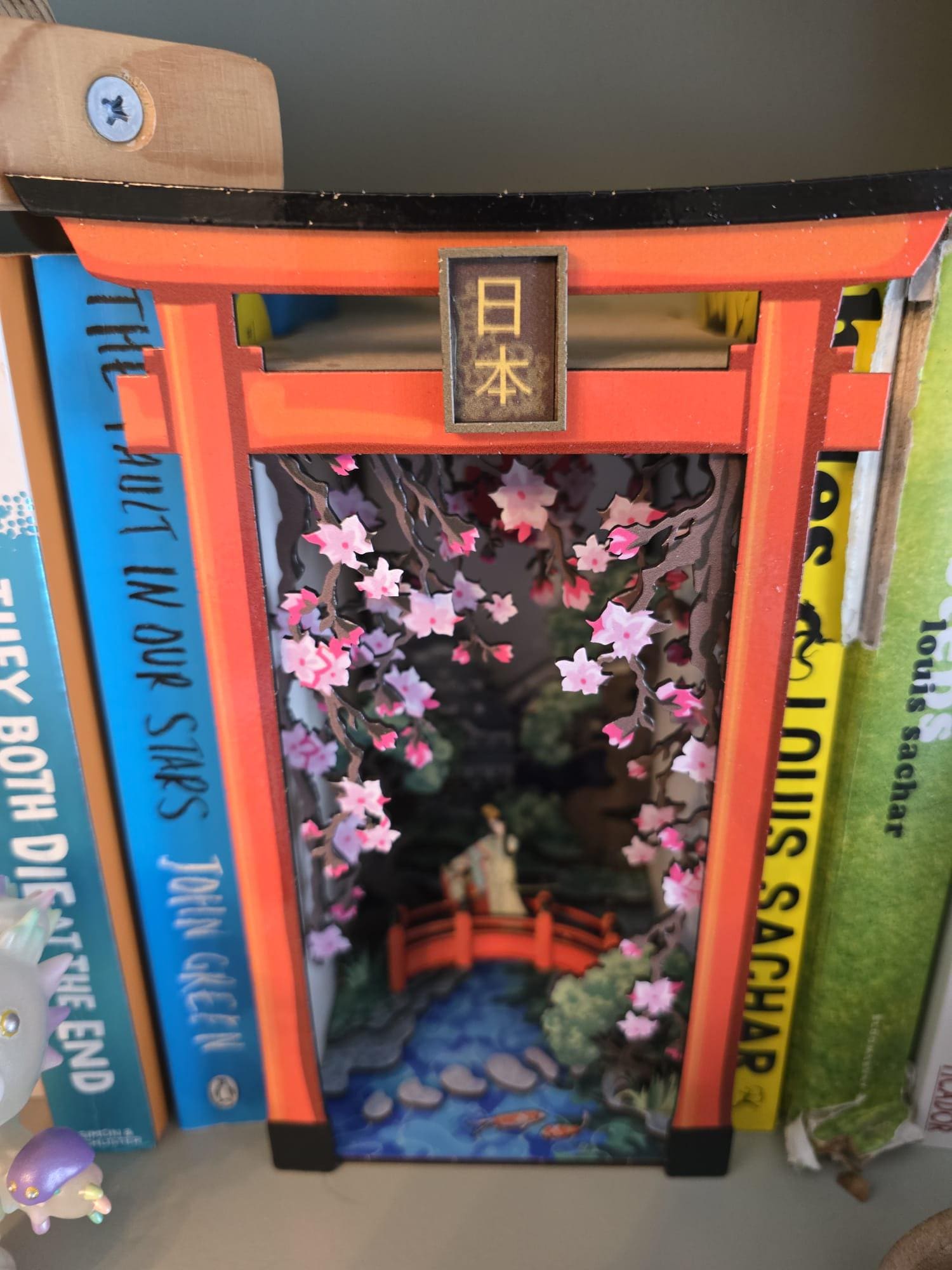 Book Nook / Diorama - Japanese Book Nook Kit/ UV Printed/ Bookshelf insert/ Bookend Puzzle | Cornel73