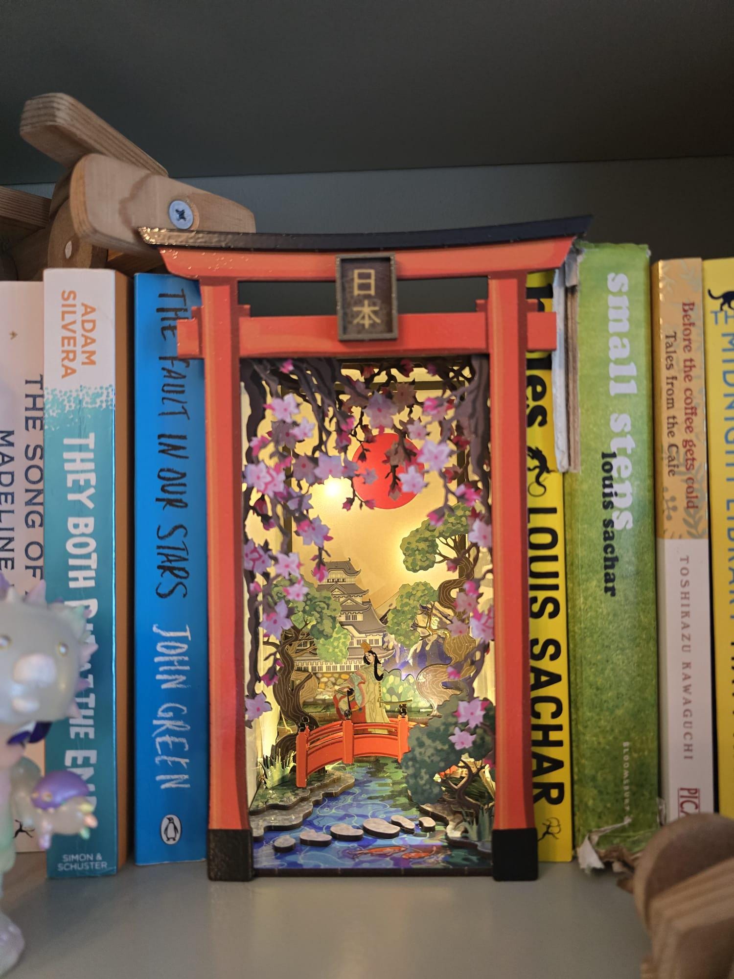 Book Nook / Diorama - Japanese Book Nook Kit/ UV Printed/ Bookshelf insert/ Bookend Puzzle | Cornel73
