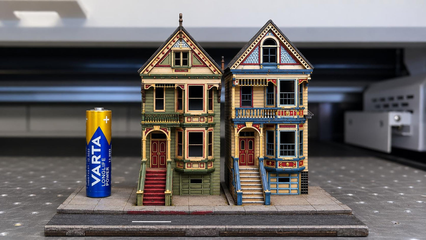 Painted Ladies - 1;144th scale kit , Dollhouse, Miniature