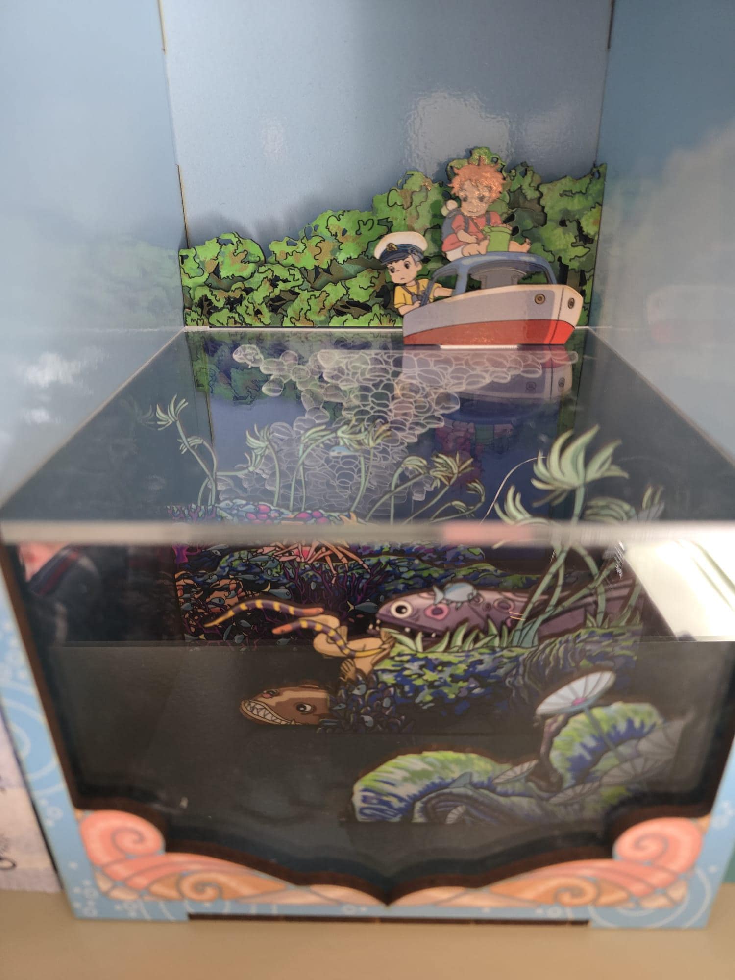 Ponyo Book Nook Kit - UV Printed, DIY Miniature Diorama | Animated Film Inspired