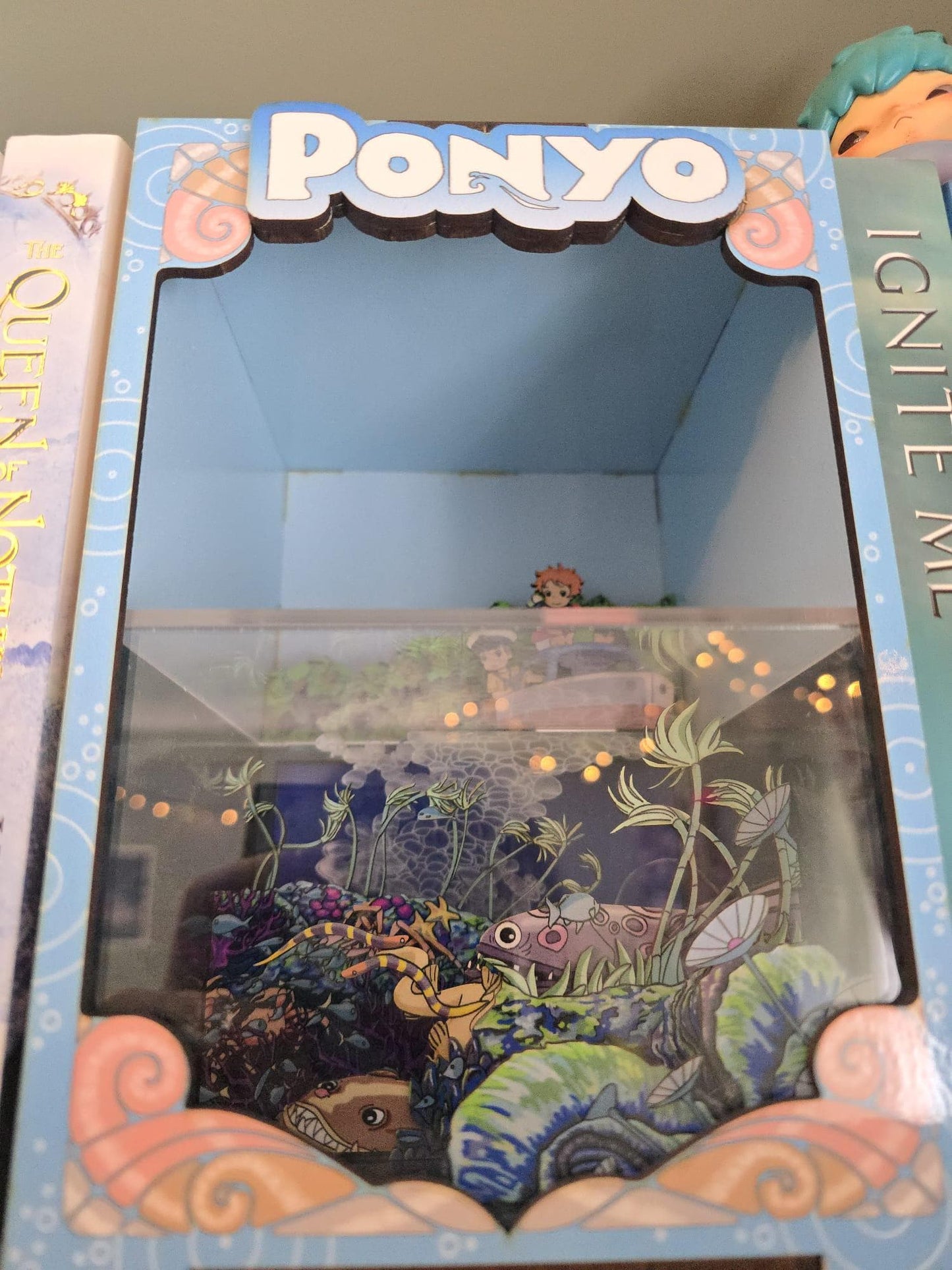 Ponyo Book Nook Kit - UV Printed, DIY Miniature Diorama | Animated Film Inspired