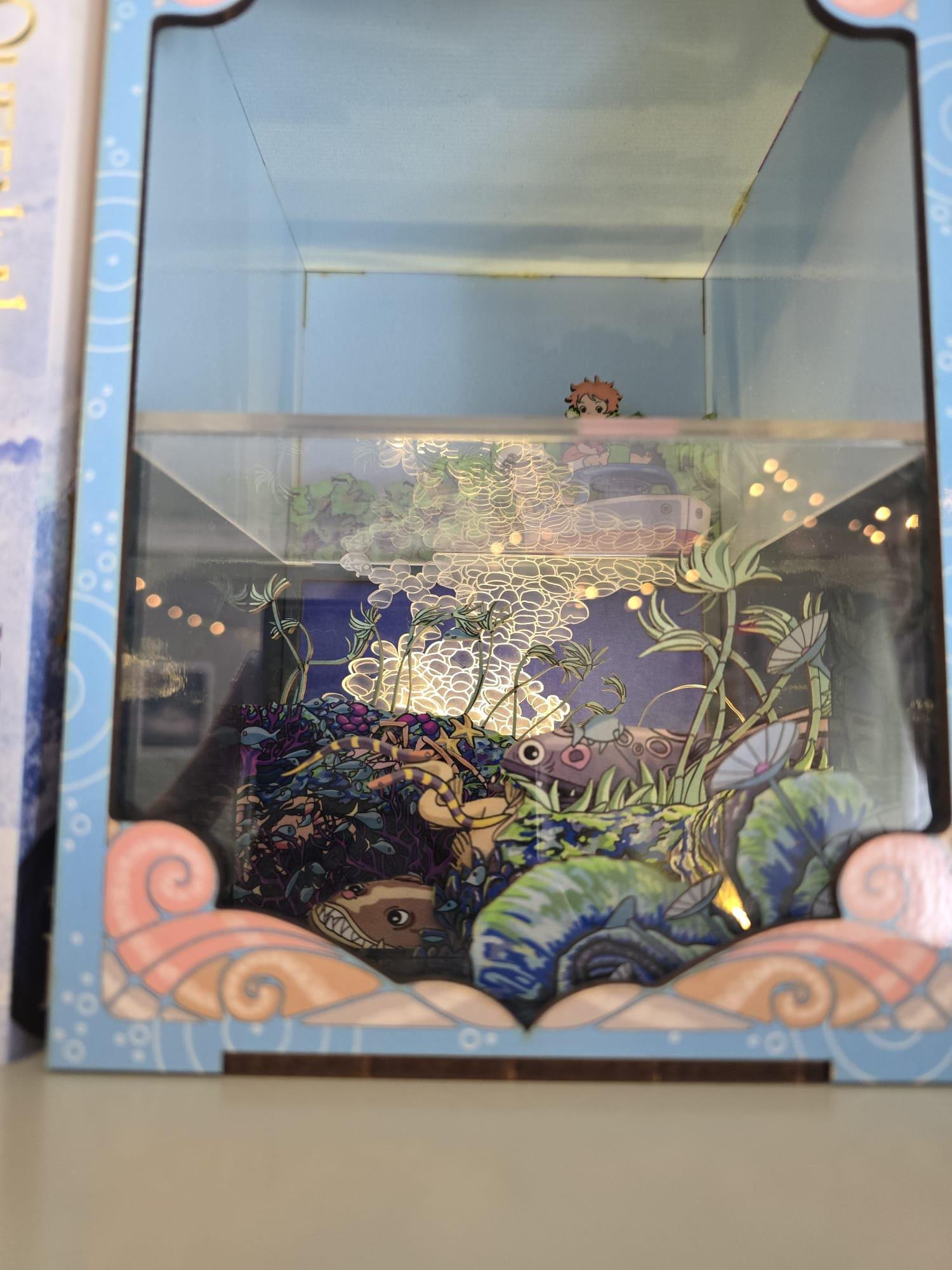 Ponyo Book Nook Kit - UV Printed, DIY Miniature Diorama | Animated Film Inspired