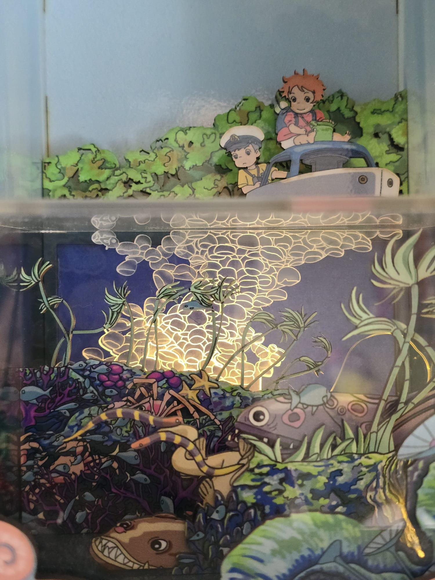 Ponyo Book Nook Kit - UV Printed, DIY Miniature Diorama | Animated Film Inspired