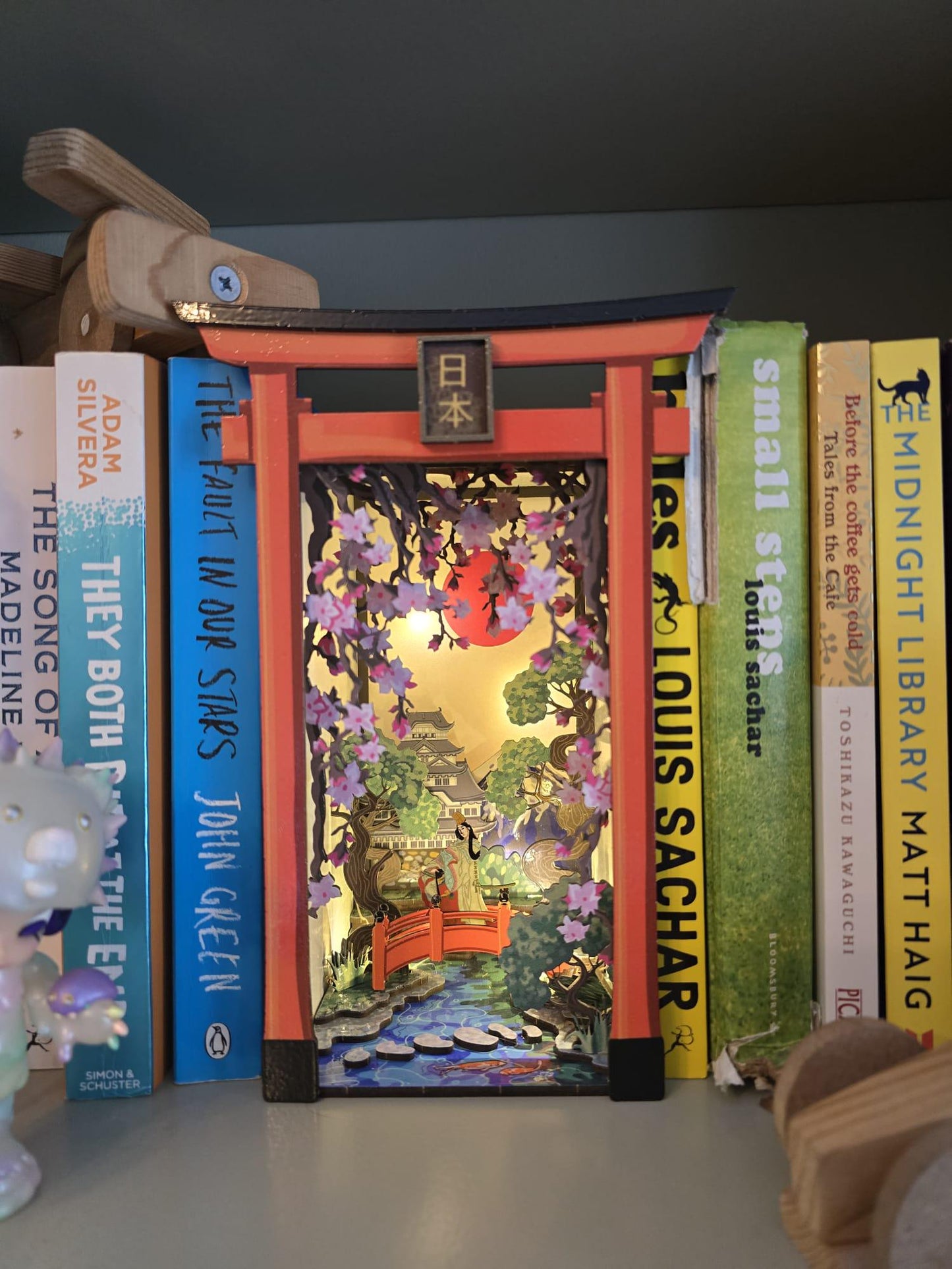 Book Nook / Diorama - Japanese Book Nook Kit/ UV Printed/ Bookshelf insert/ Bookend Puzzle | Cornel73