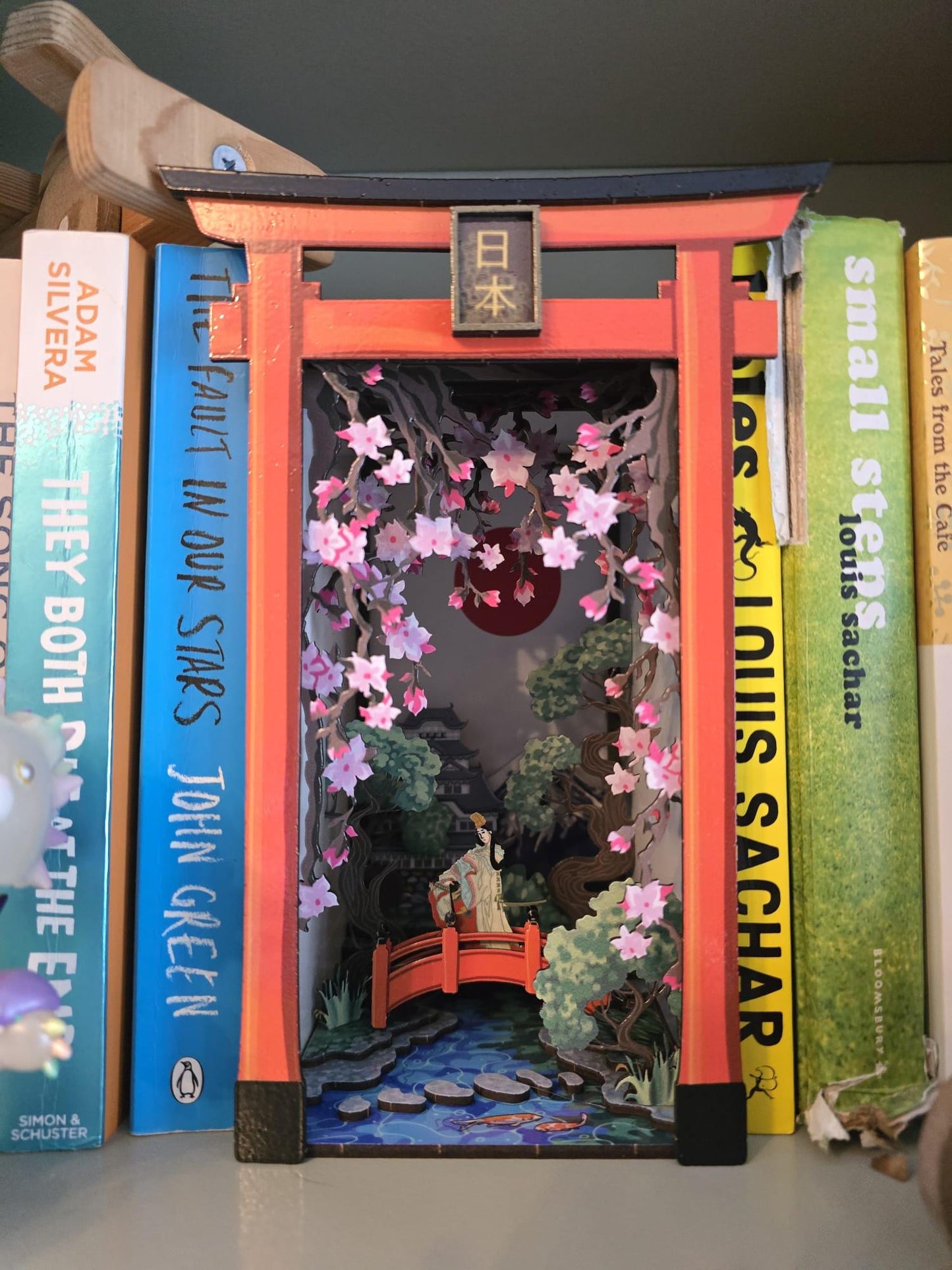 Book Nook / Diorama - Japanese Book Nook Kit/ UV Printed/ Bookshelf insert/ Bookend Puzzle | Cornel73