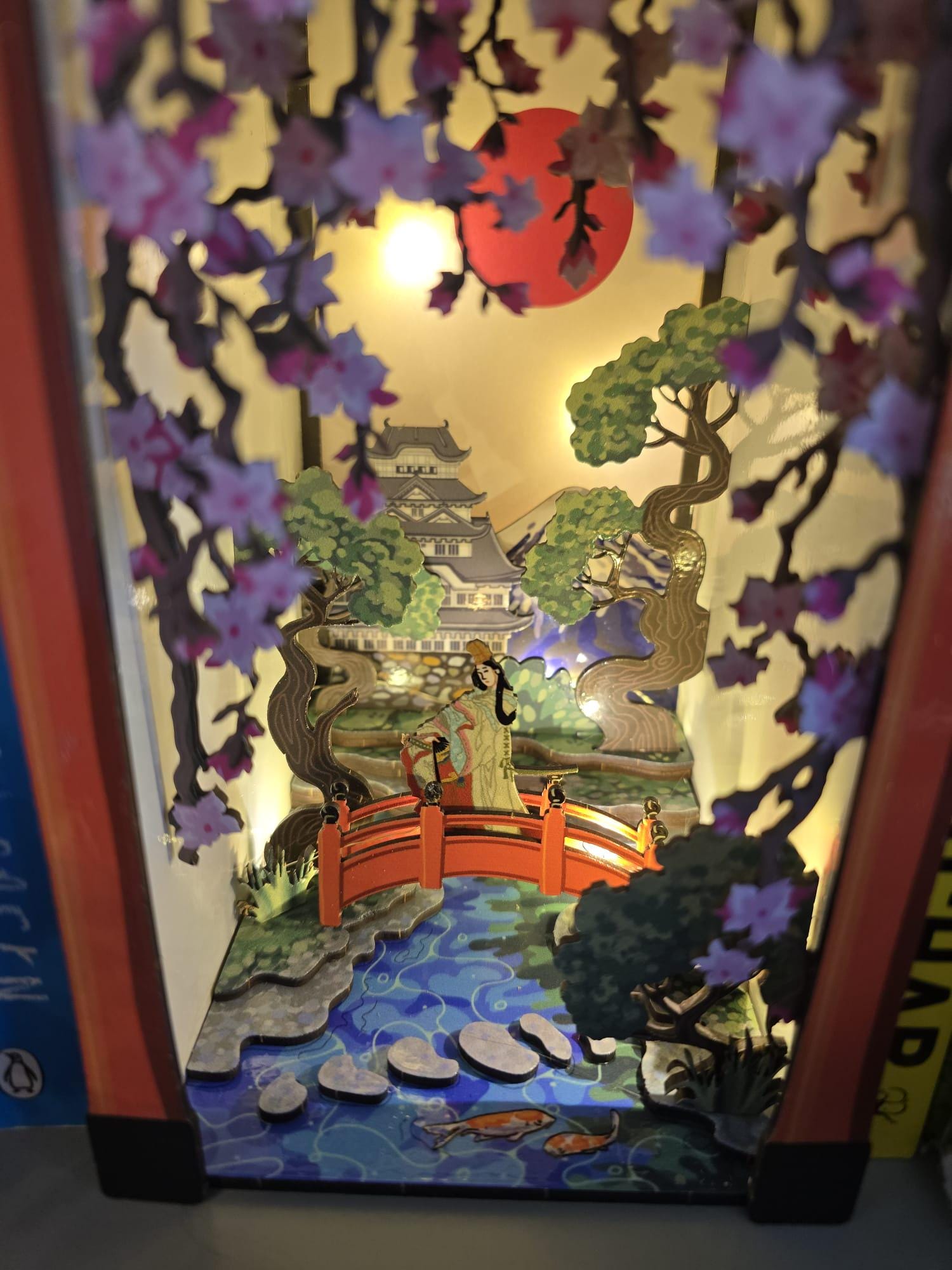 Book Nook / Diorama - Japanese Book Nook Kit/ UV Printed/ Bookshelf insert/ Bookend Puzzle | Cornel73