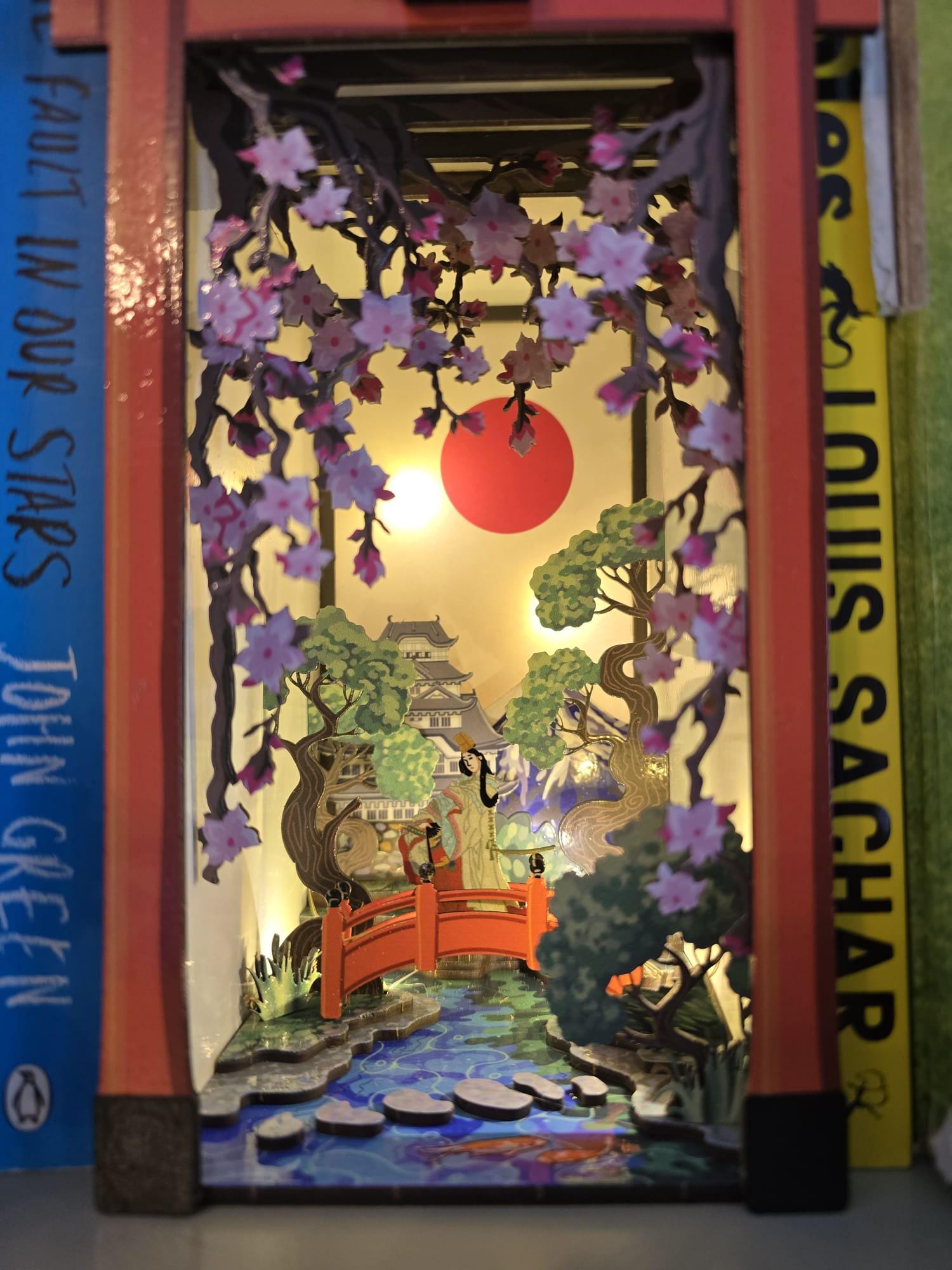 Book Nook / Diorama - Japanese Book Nook Kit/ UV Printed/ Bookshelf insert/ Bookend Puzzle | Cornel73