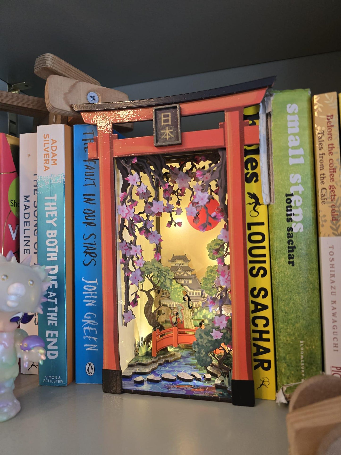 Book Nook / Diorama - Japanese Book Nook Kit/ UV Printed/ Bookshelf insert/ Bookend Puzzle | Cornel73