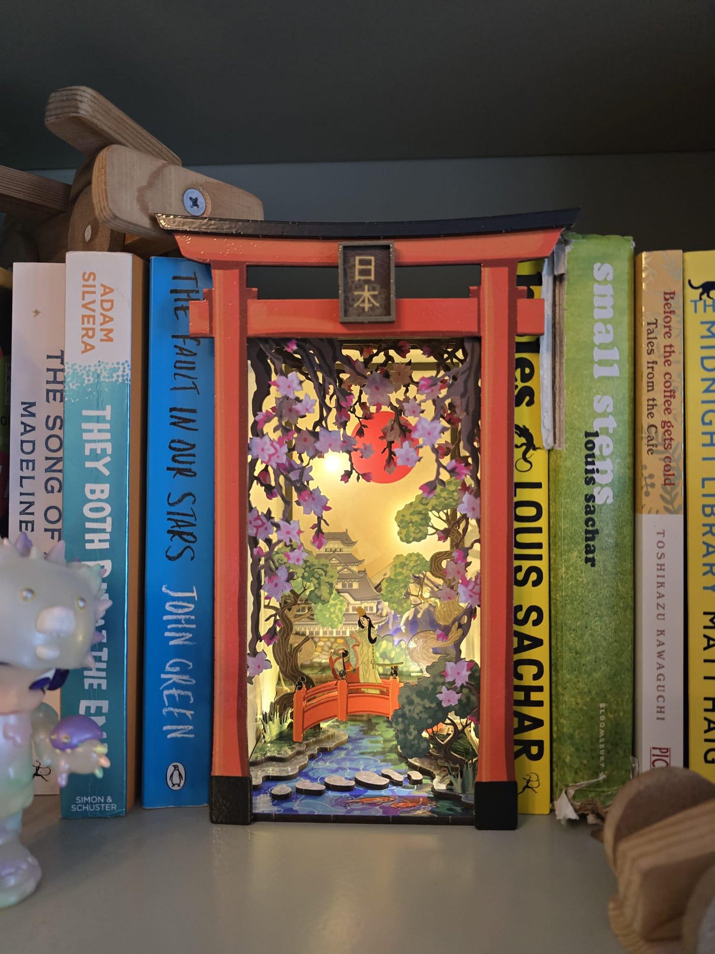 Book Nook / Diorama - Japanese Book Nook Kit/ UV Printed/ Bookshelf insert/ Bookend Puzzle | Cornel73