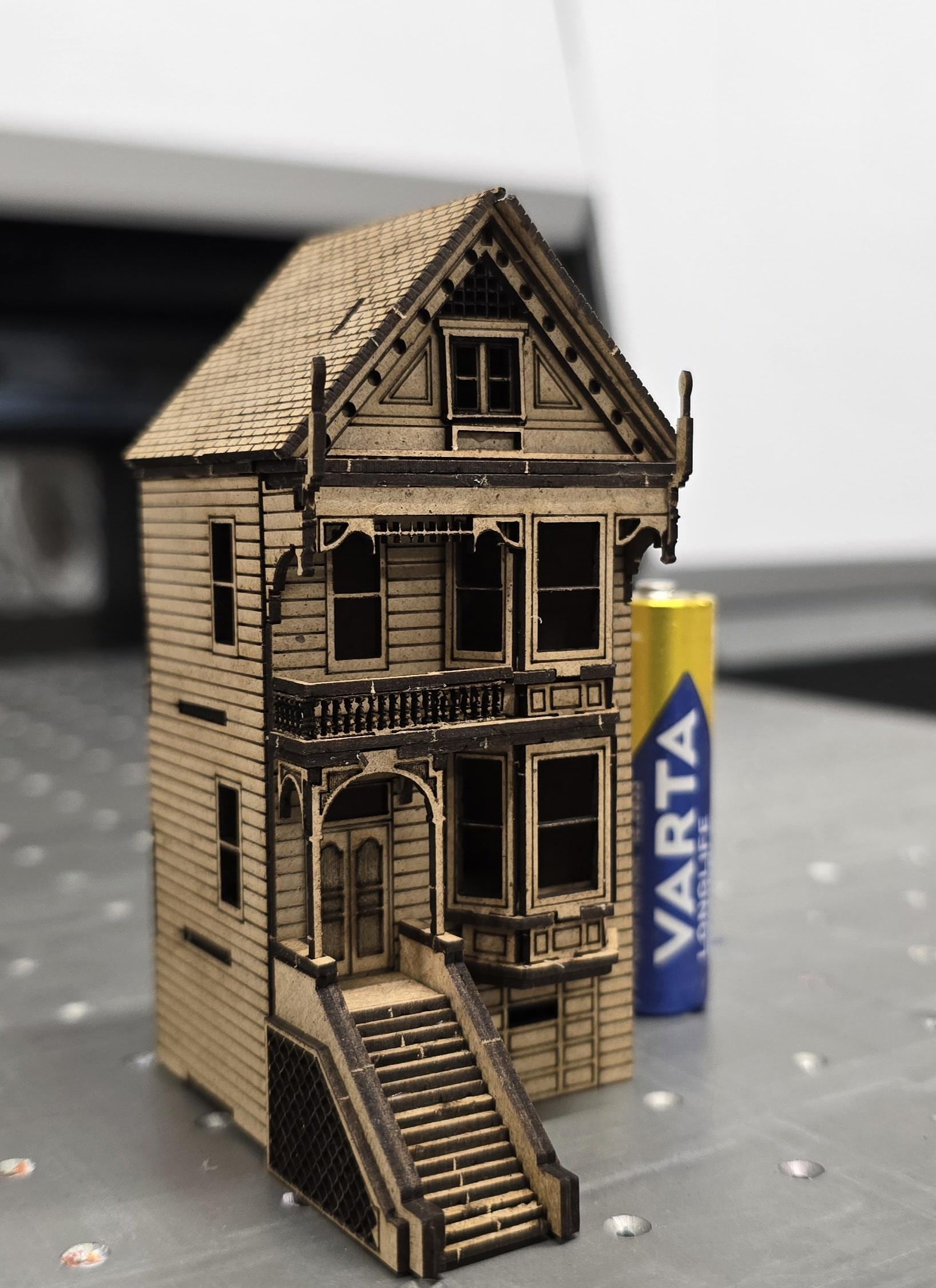 Painted Ladies - 1;144th scale kit , Dollhouse, Miniature