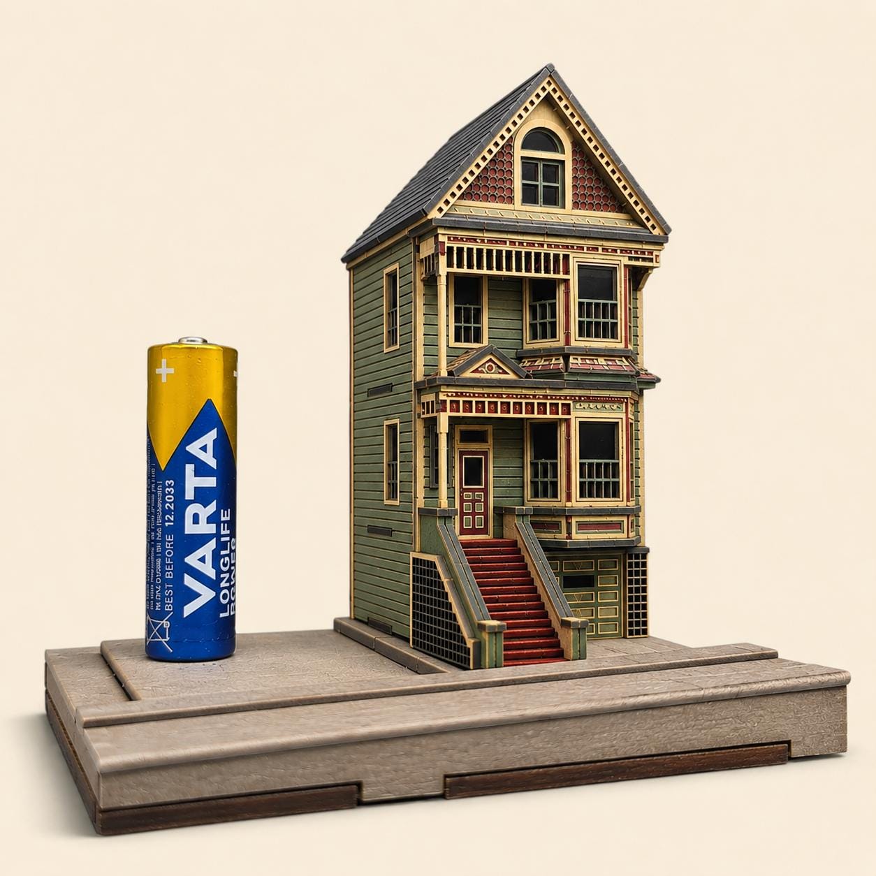 Painted Ladies - 1;144th scale kit , Dollhouse, Miniature